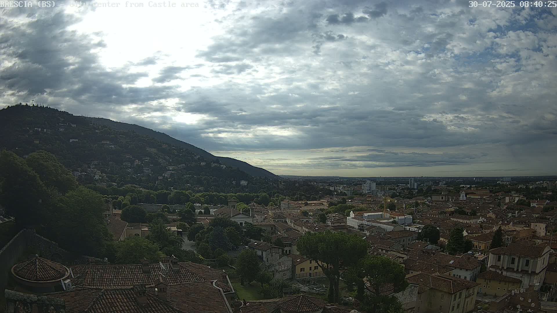 Brescia, Mount Maddalena & City View Live Cam - Lombardy, Italy