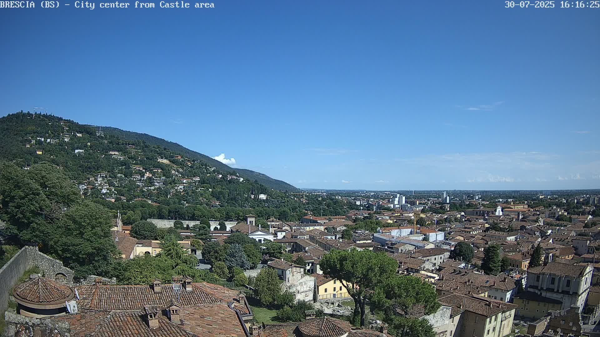 Brescia, Mount Maddalena & City View Live Cam - Lombardy, Italy