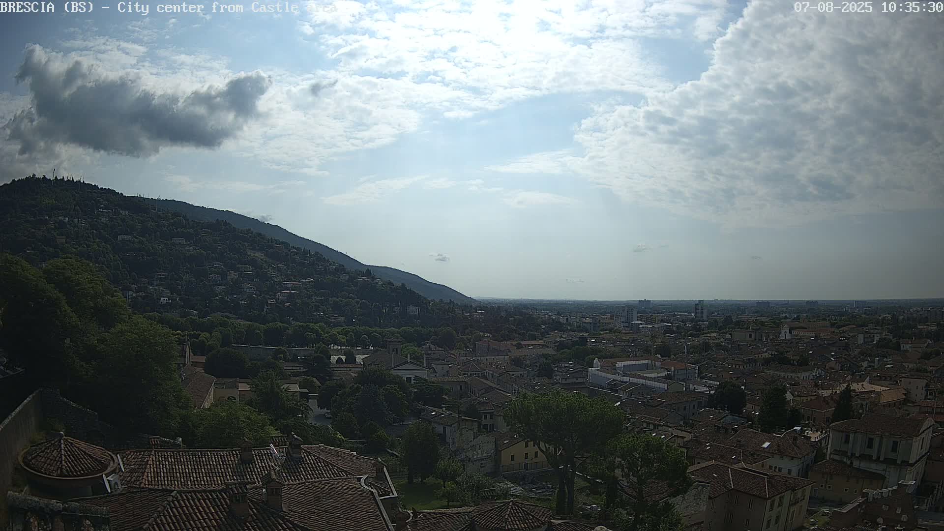 Brescia, Mount Maddalena & City View Live Cam - Lombardy, Italy