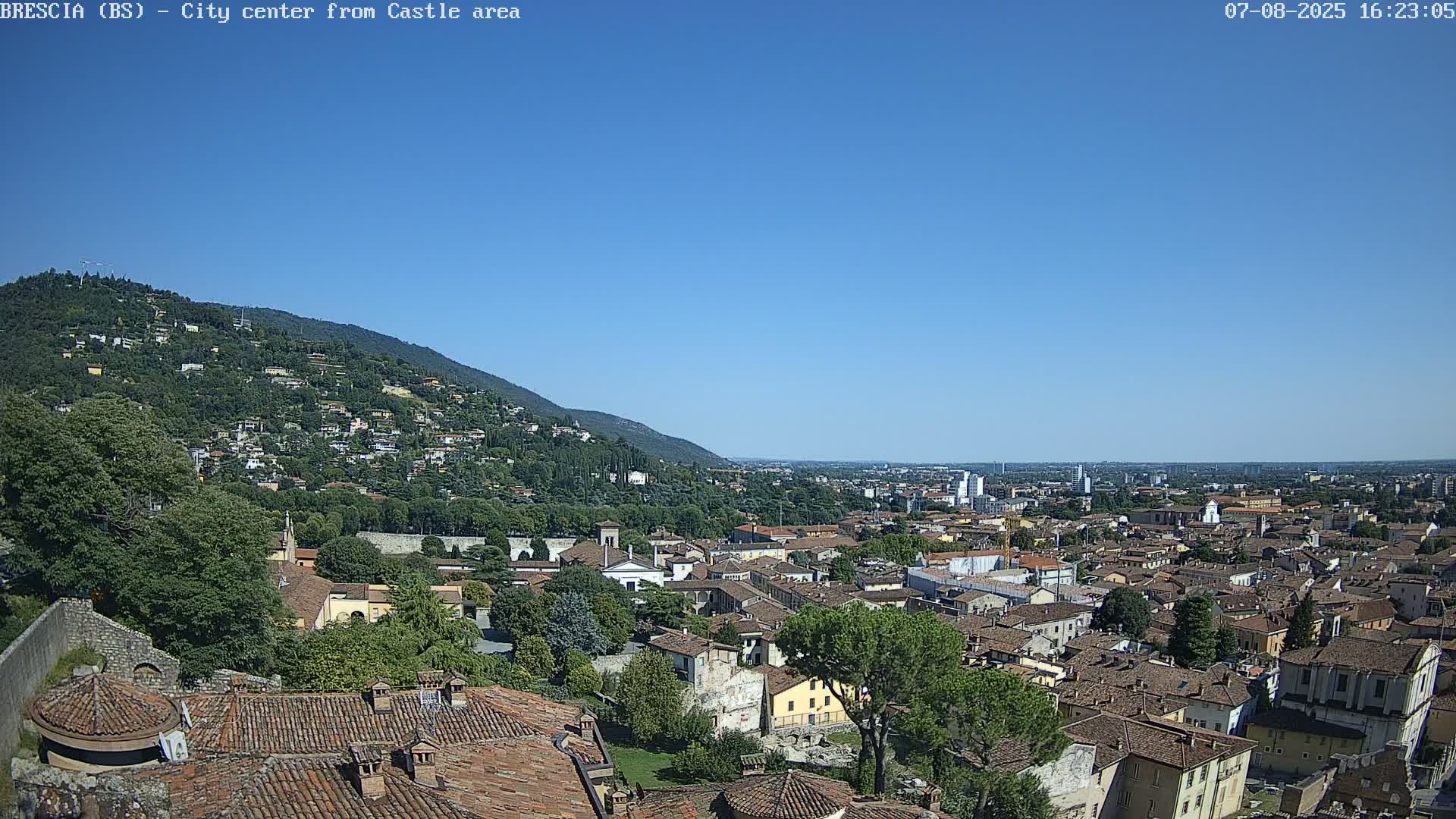 Brescia, Mount Maddalena & City View Live Cam - Lombardy, Italy