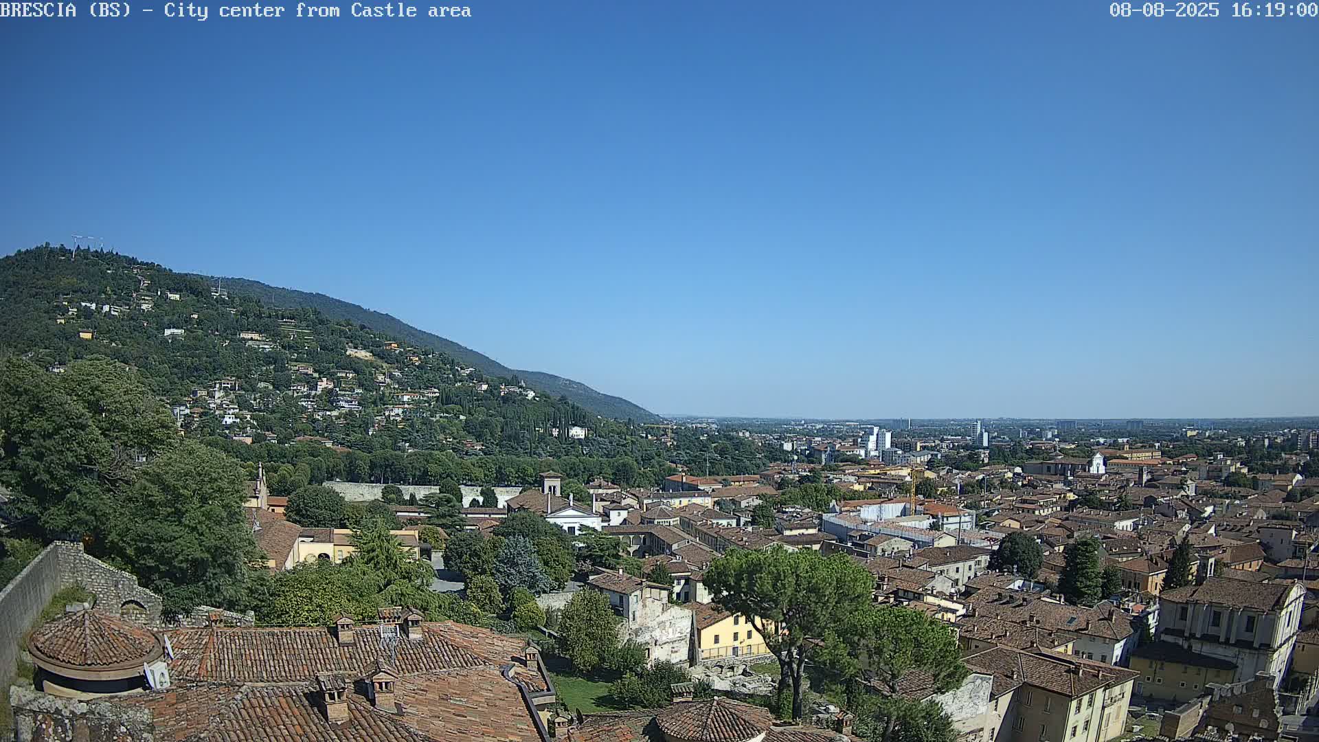 Brescia, Mount Maddalena & City View Live Cam - Lombardy, Italy