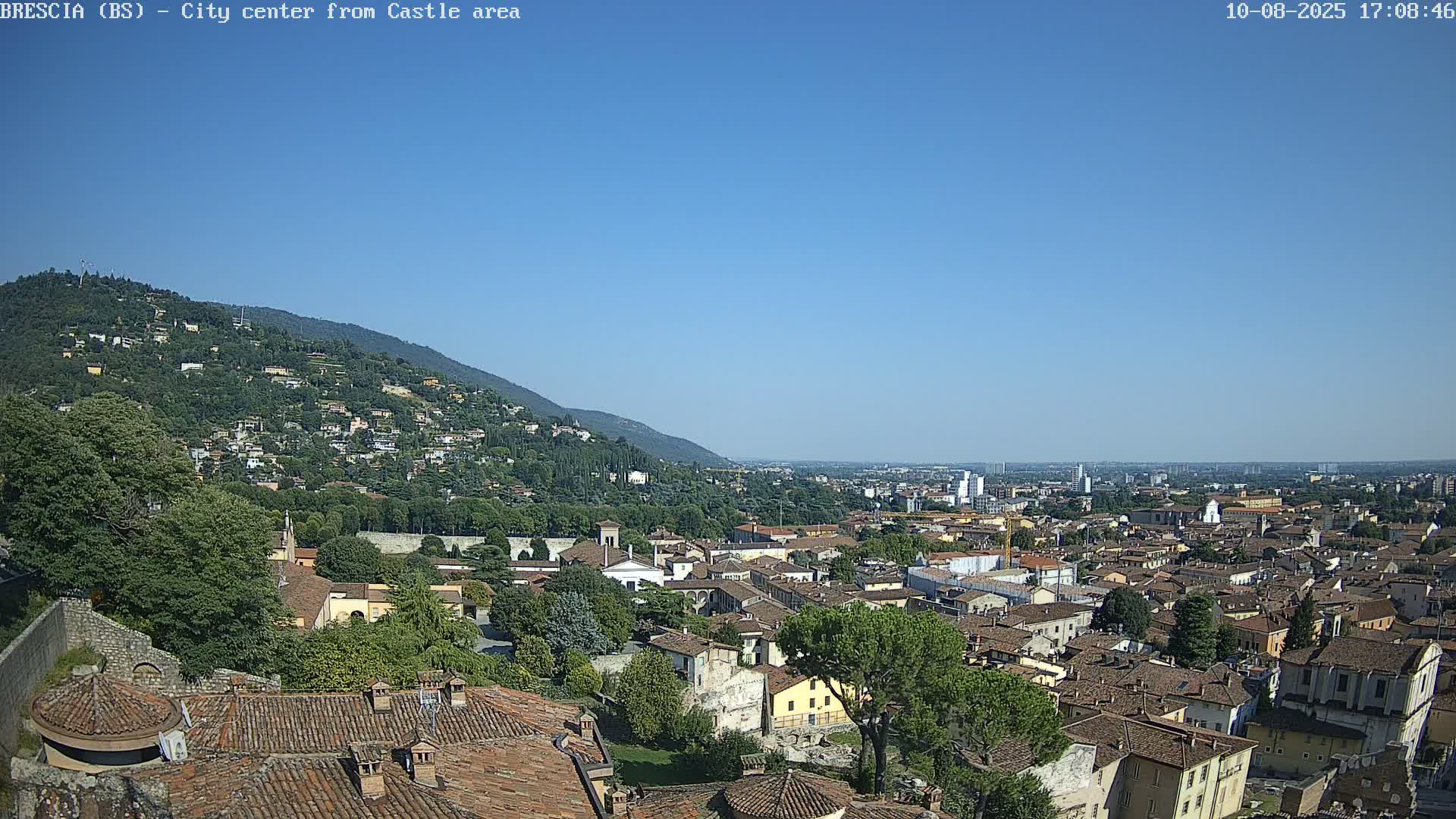 Brescia, Mount Maddalena & City View Live Cam - Lombardy, Italy