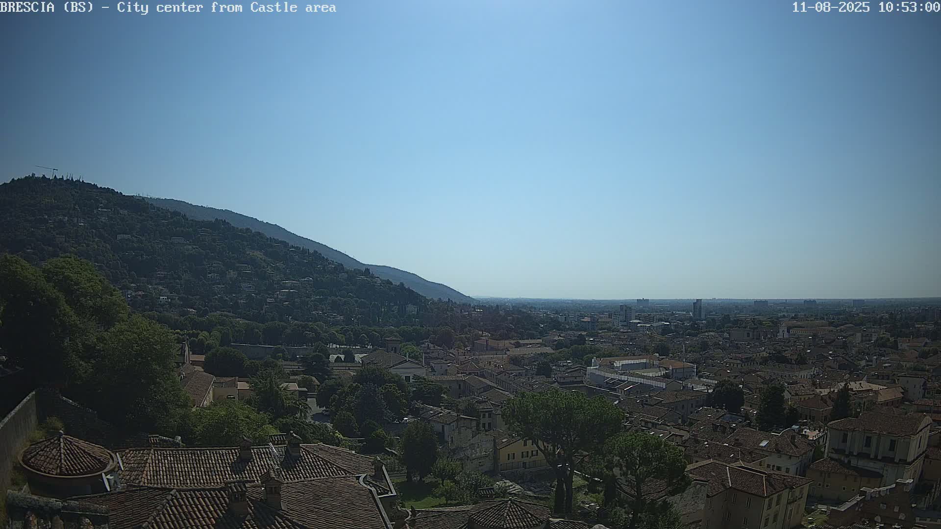 Brescia, Mount Maddalena & City View Live Cam - Lombardy, Italy