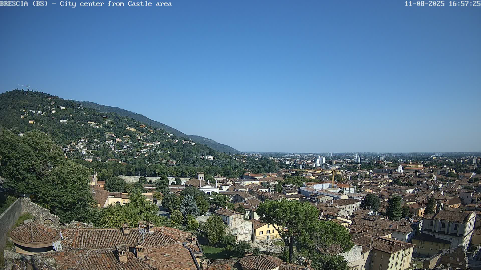 Brescia, Mount Maddalena & City View Live Cam - Lombardy, Italy