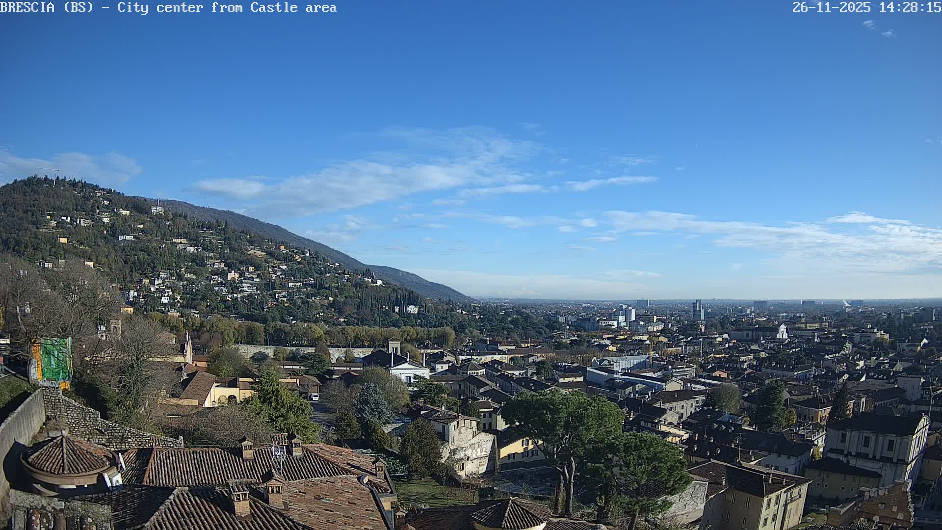 Brescia, Mount Maddalena & City View Live Cam - Lombardy, Italy
