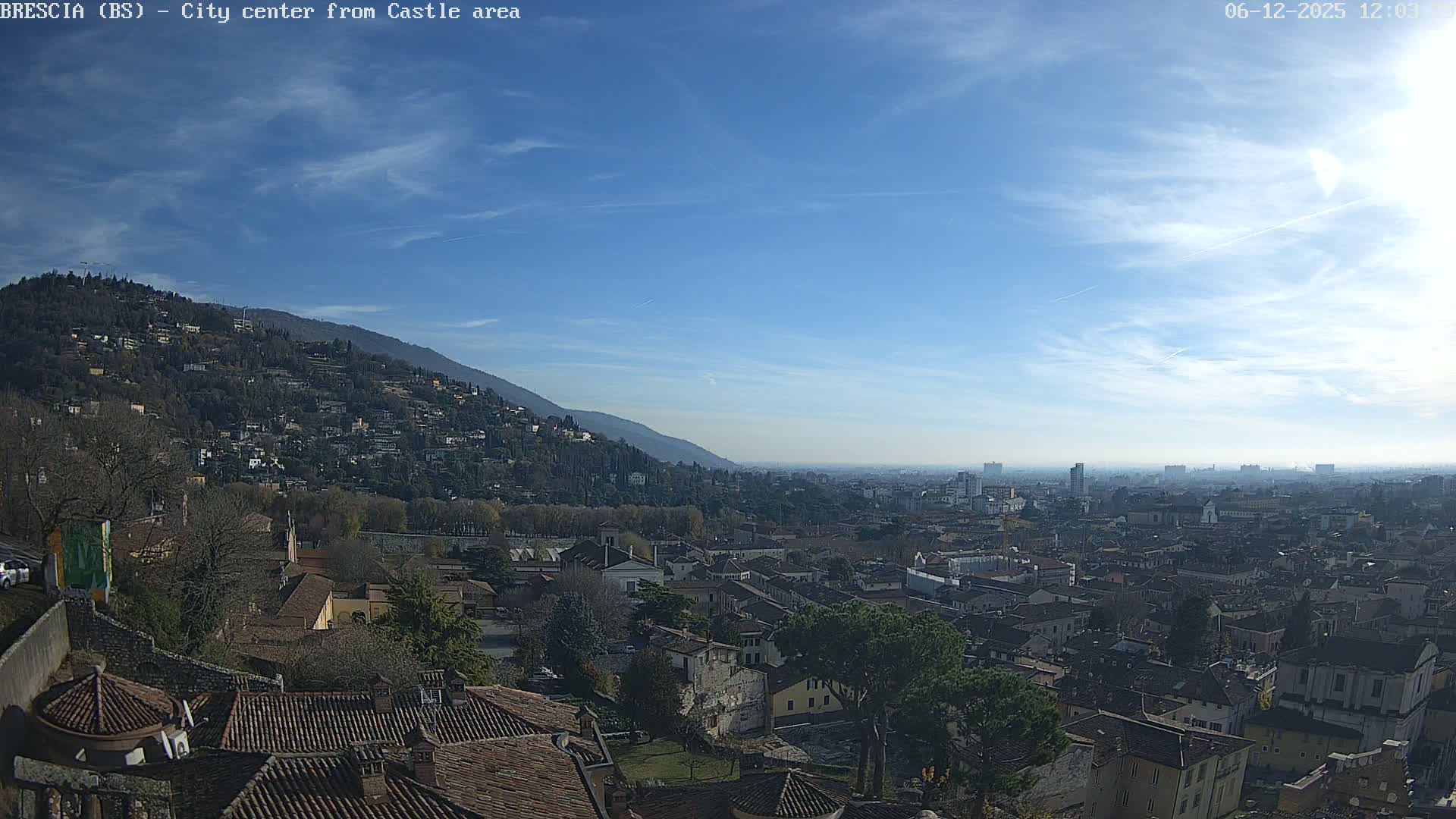 Brescia, Mount Maddalena & City View Live Cam - Lombardy, Italy