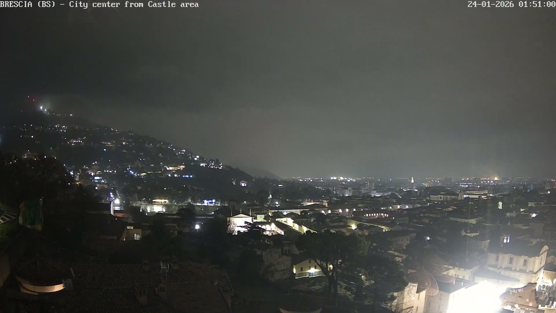 Brescia, Mount Maddalena & City View Live Cam - Lombardy, Italy