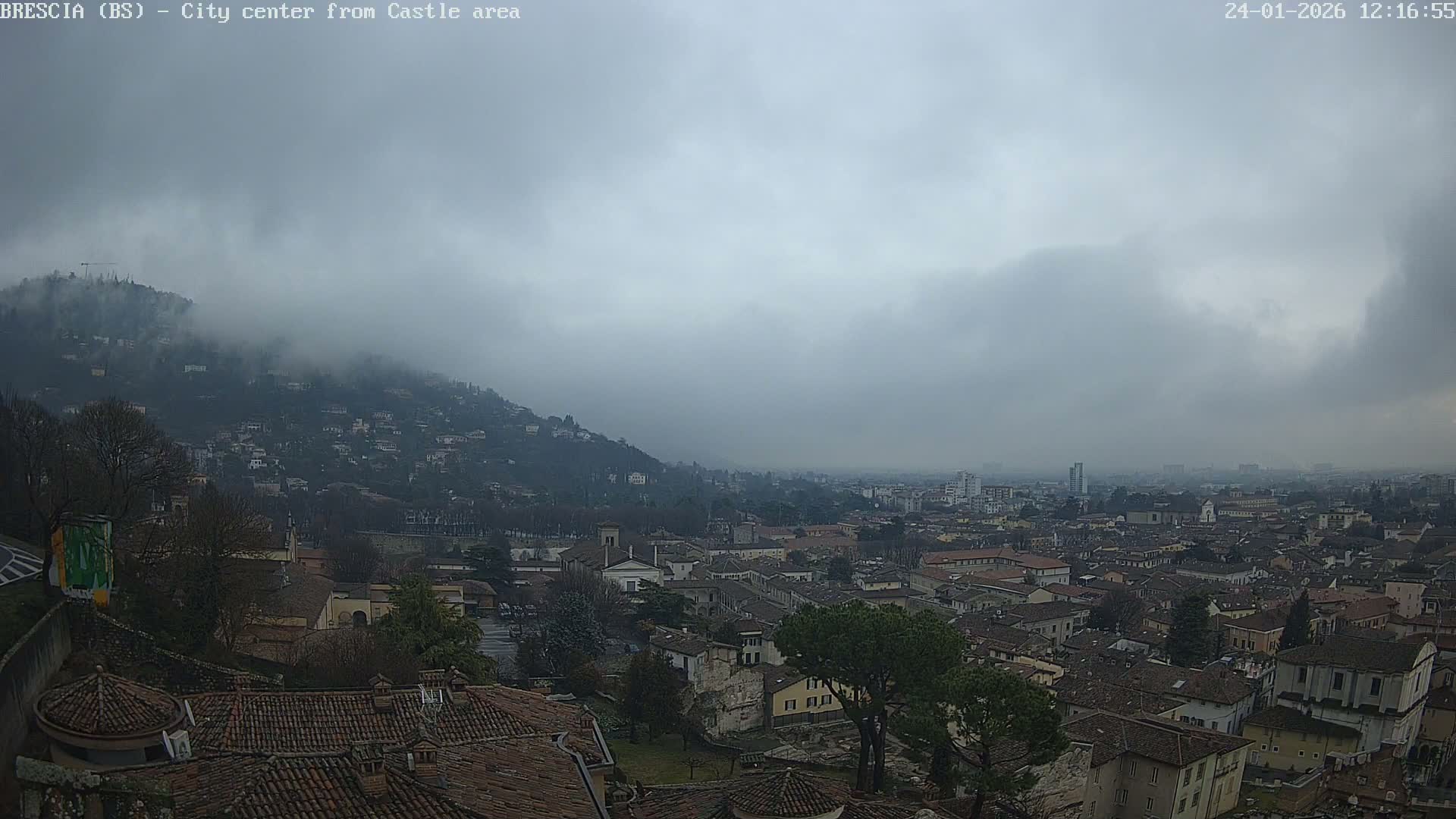Brescia, Mount Maddalena & City View Live Cam - Lombardy, Italy