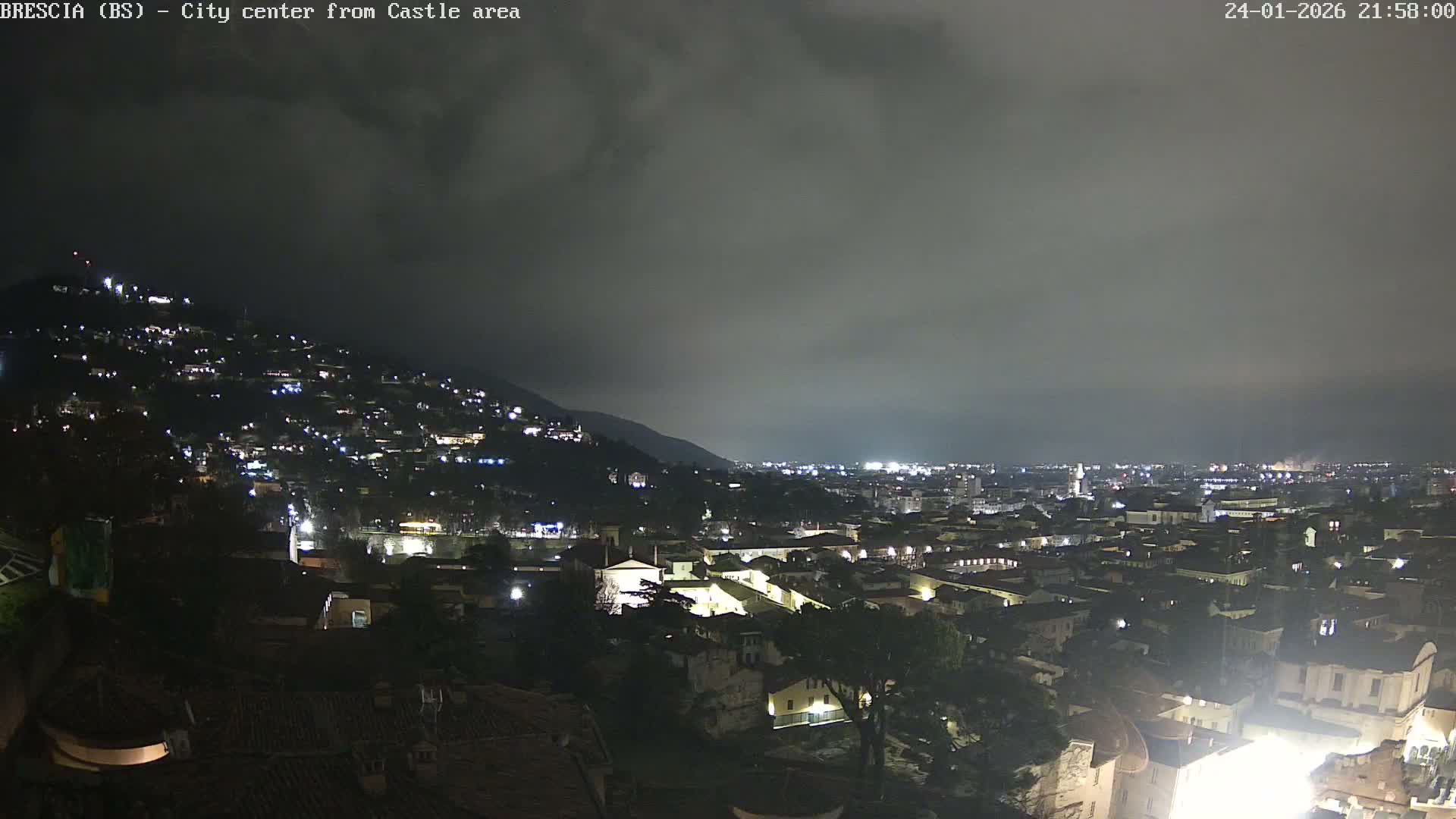 Brescia, Mount Maddalena & City View Live Cam - Lombardy, Italy