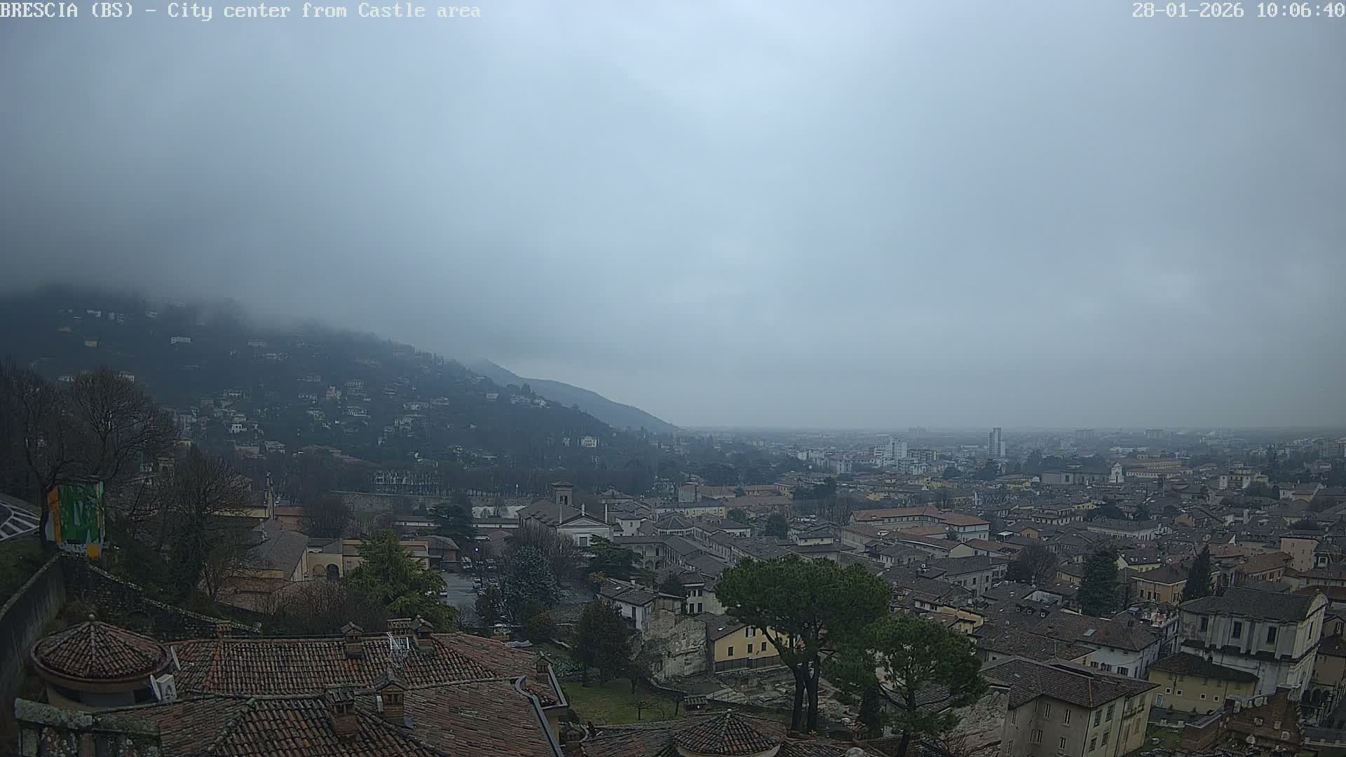 Brescia, Mount Maddalena & City View Live Cam - Lombardy, Italy