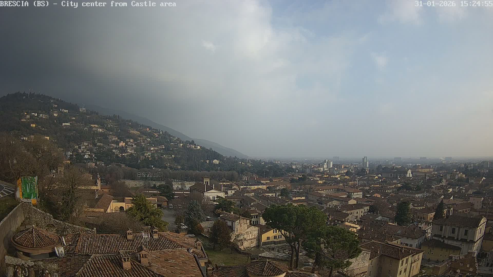 Brescia, Mount Maddalena & City View Live Cam - Lombardy, Italy
