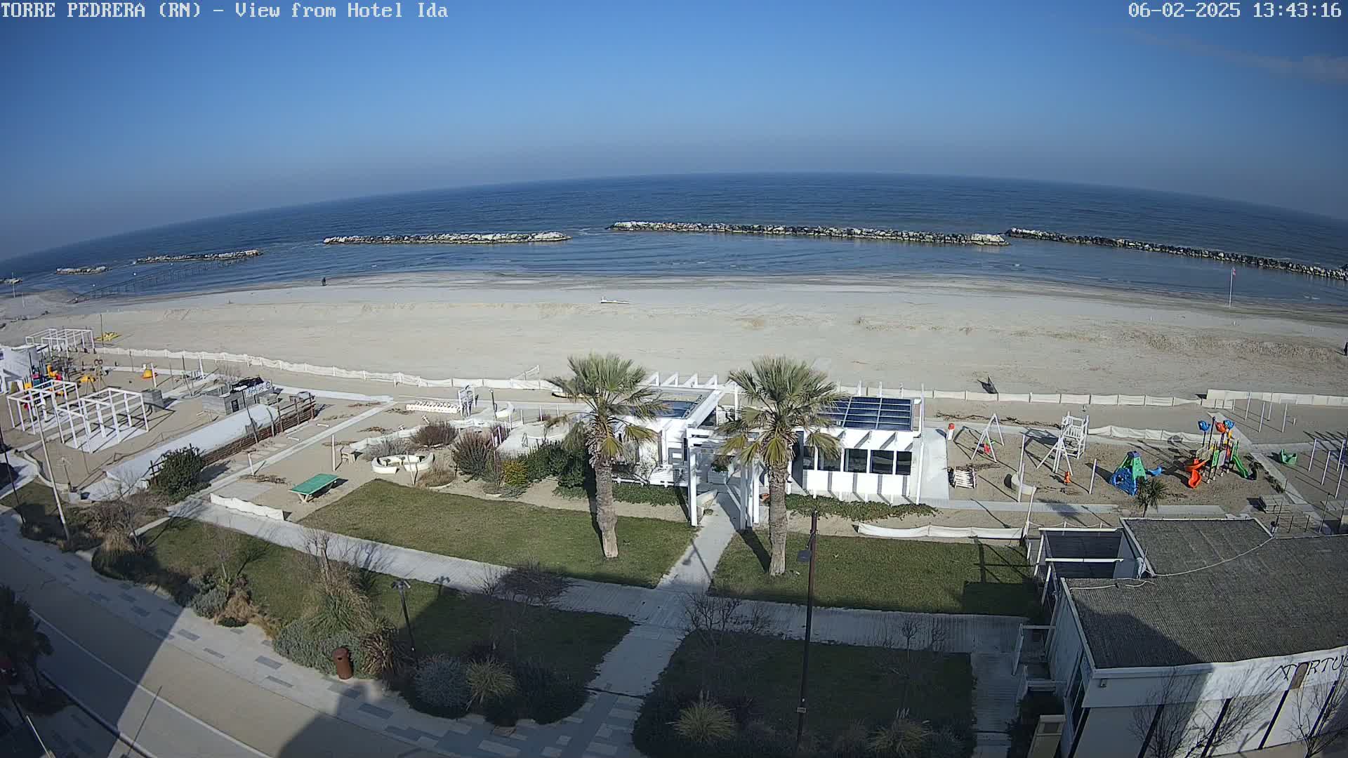 Rimini, Torre Pedrera Beach Live Cam - Emilia-Romagna, Italy