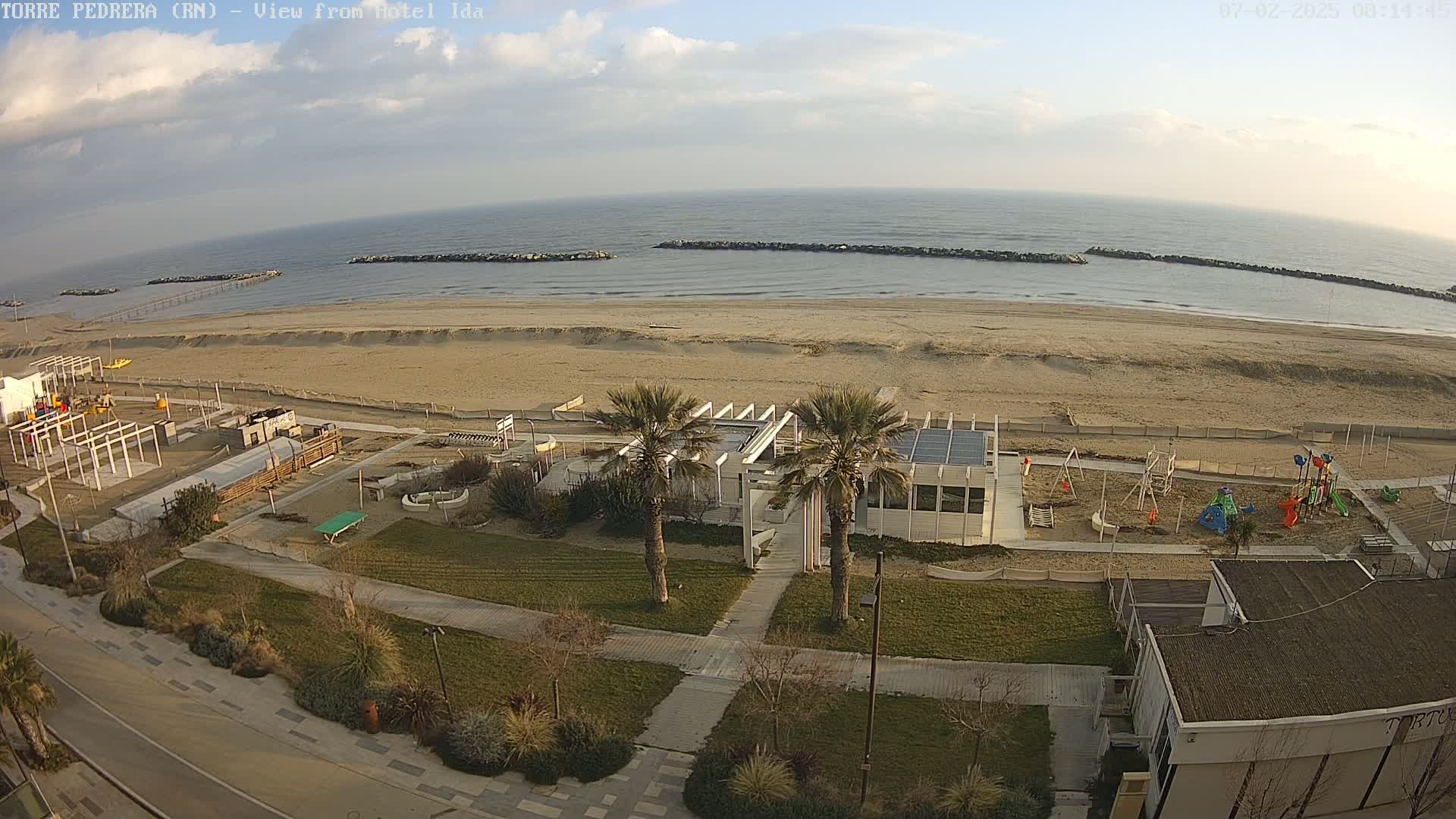 Rimini, Torre Pedrera Beach Live Cam - Emilia-Romagna, Italy