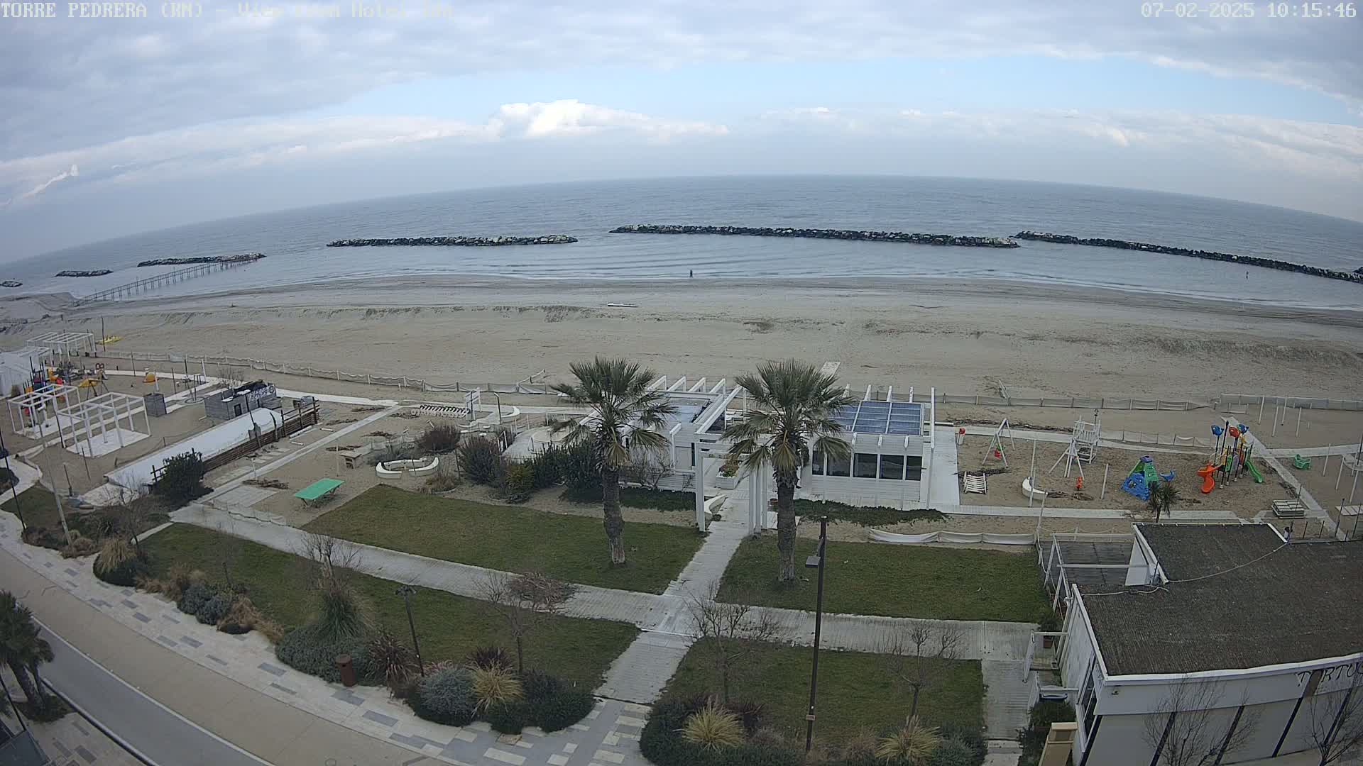 Rimini, Torre Pedrera Beach Live Cam - Emilia-Romagna, Italy
