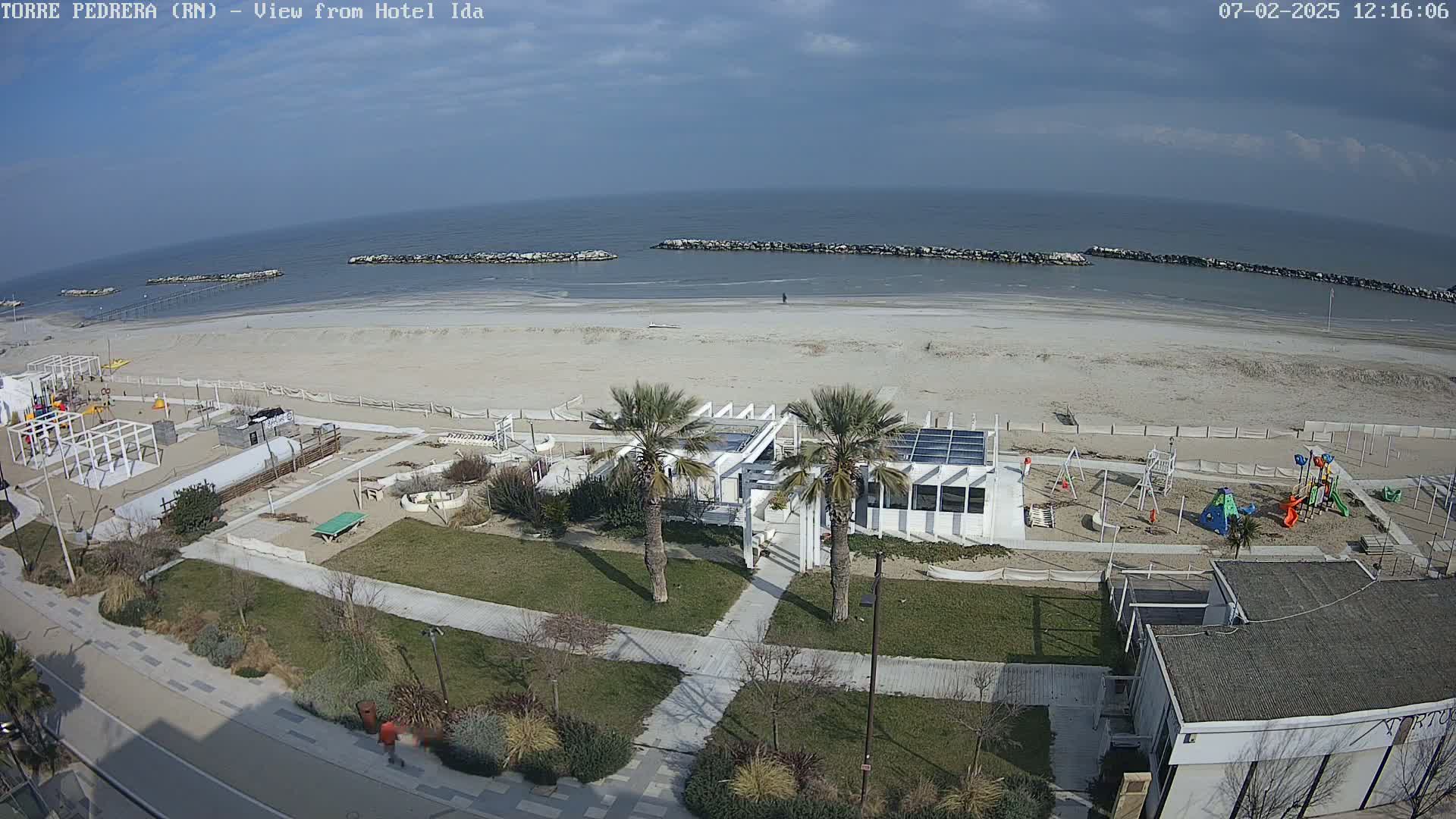 Rimini, Torre Pedrera Beach Live Cam - Emilia-Romagna, Italy
