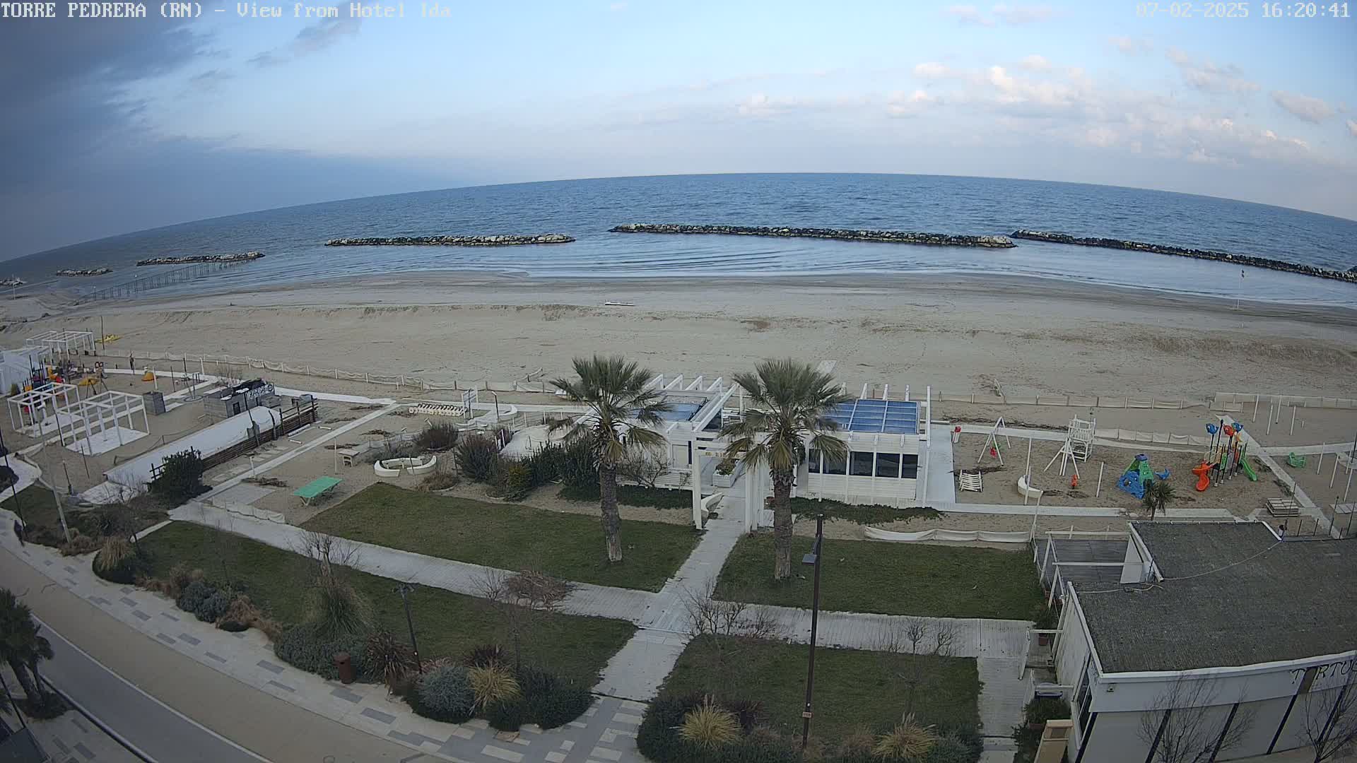 Rimini, Torre Pedrera Beach Live Cam - Emilia-Romagna, Italy