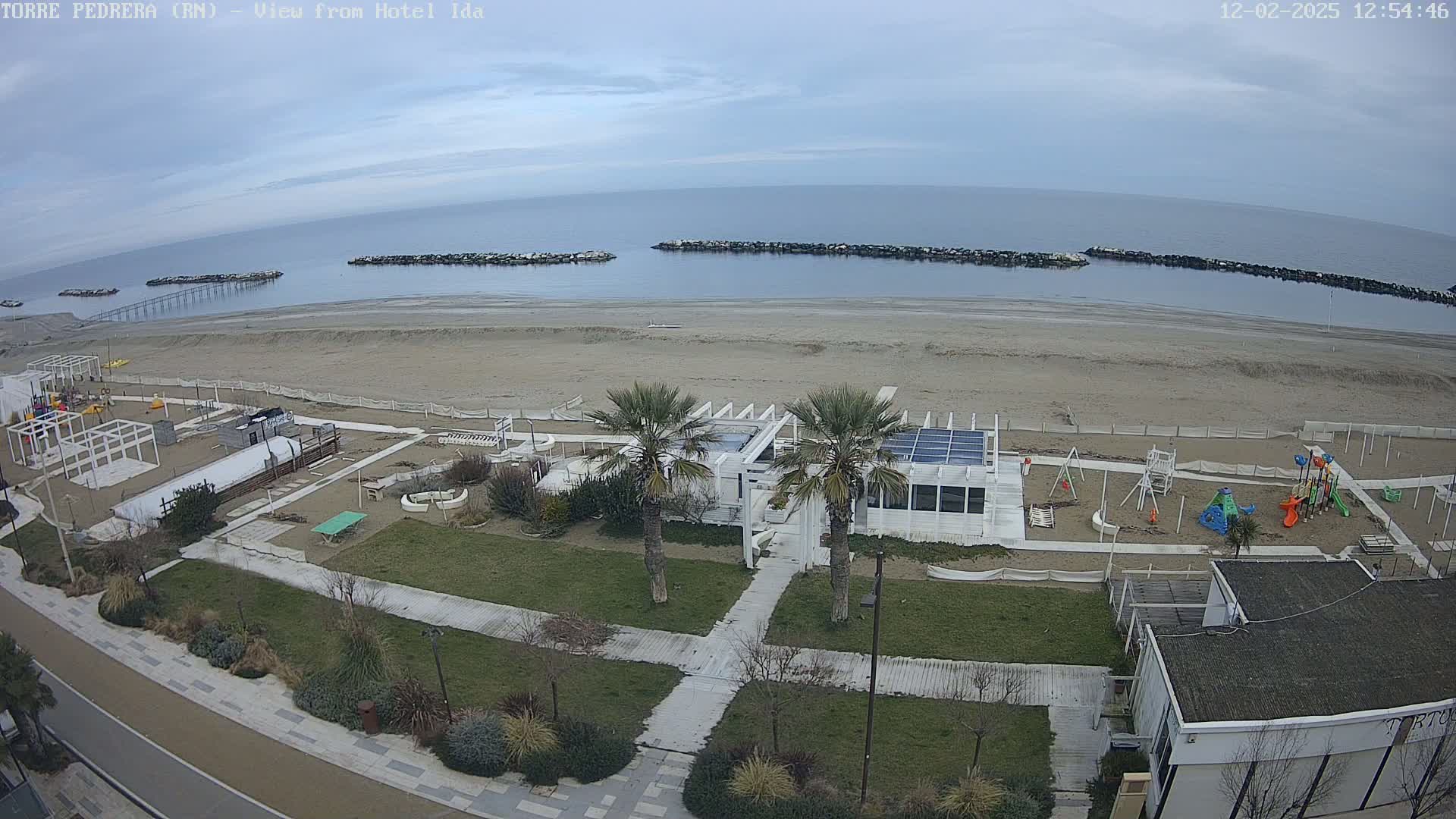 Rimini, Torre Pedrera Beach Live Cam - Emilia-Romagna, Italy