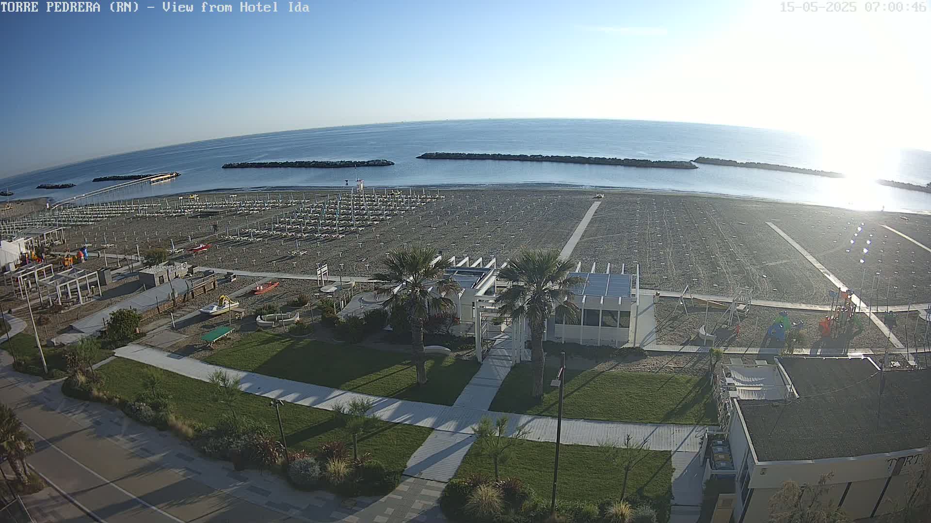 Rimini, Torre Pedrera Beach Live Cam - Emilia-Romagna, Italy