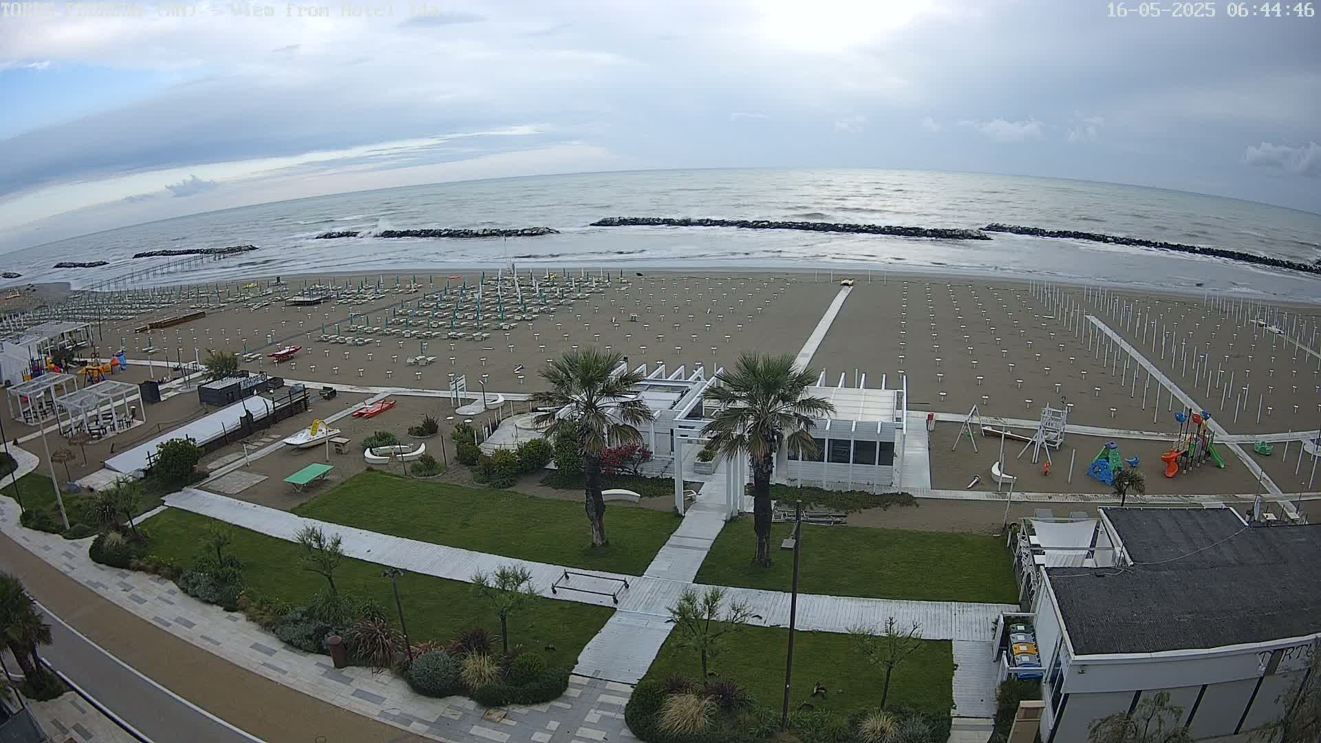 Rimini, Torre Pedrera Beach Live Cam - Emilia-Romagna, Italy