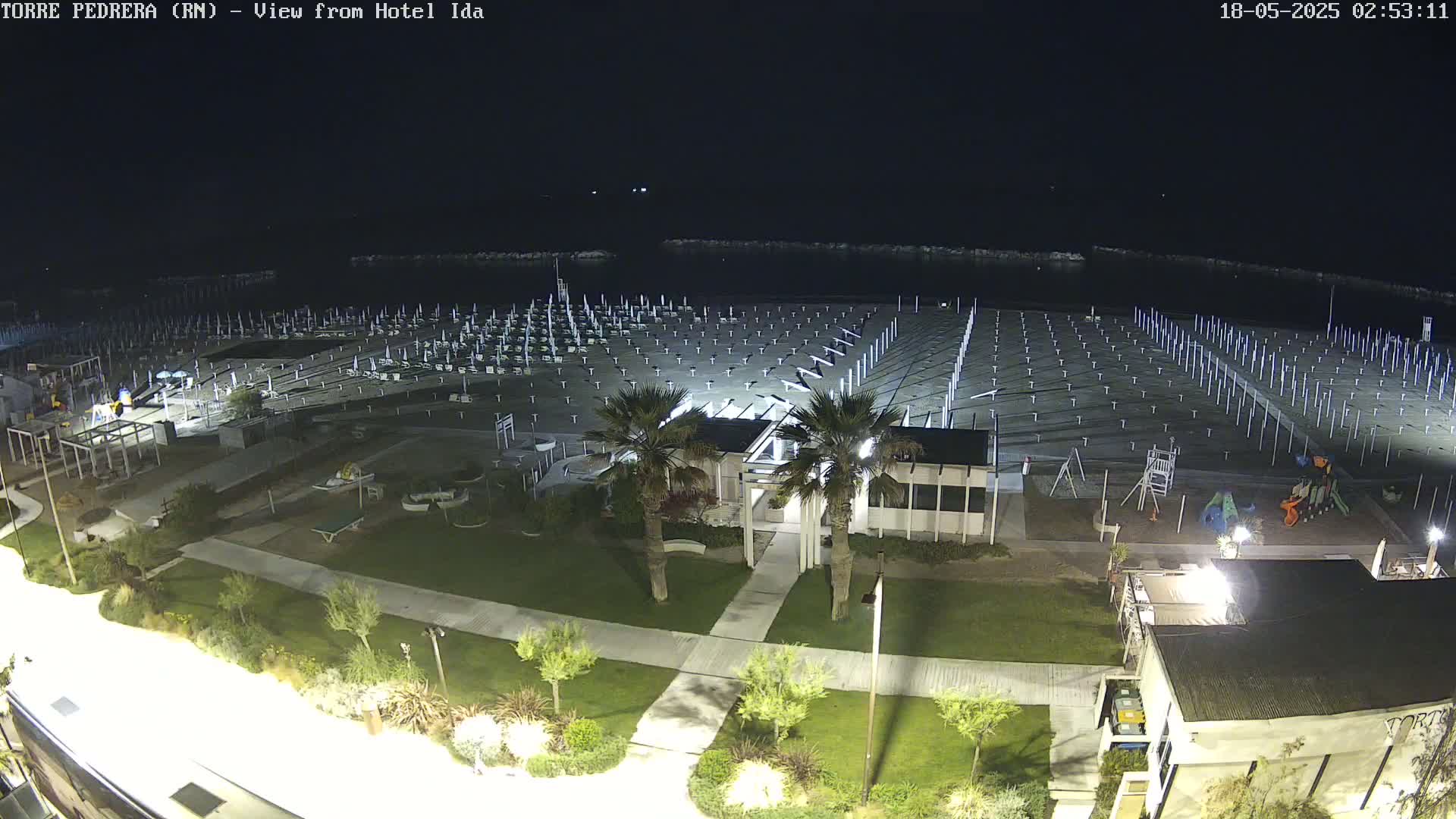 Rimini, Torre Pedrera Beach Live Cam - Emilia-Romagna, Italy