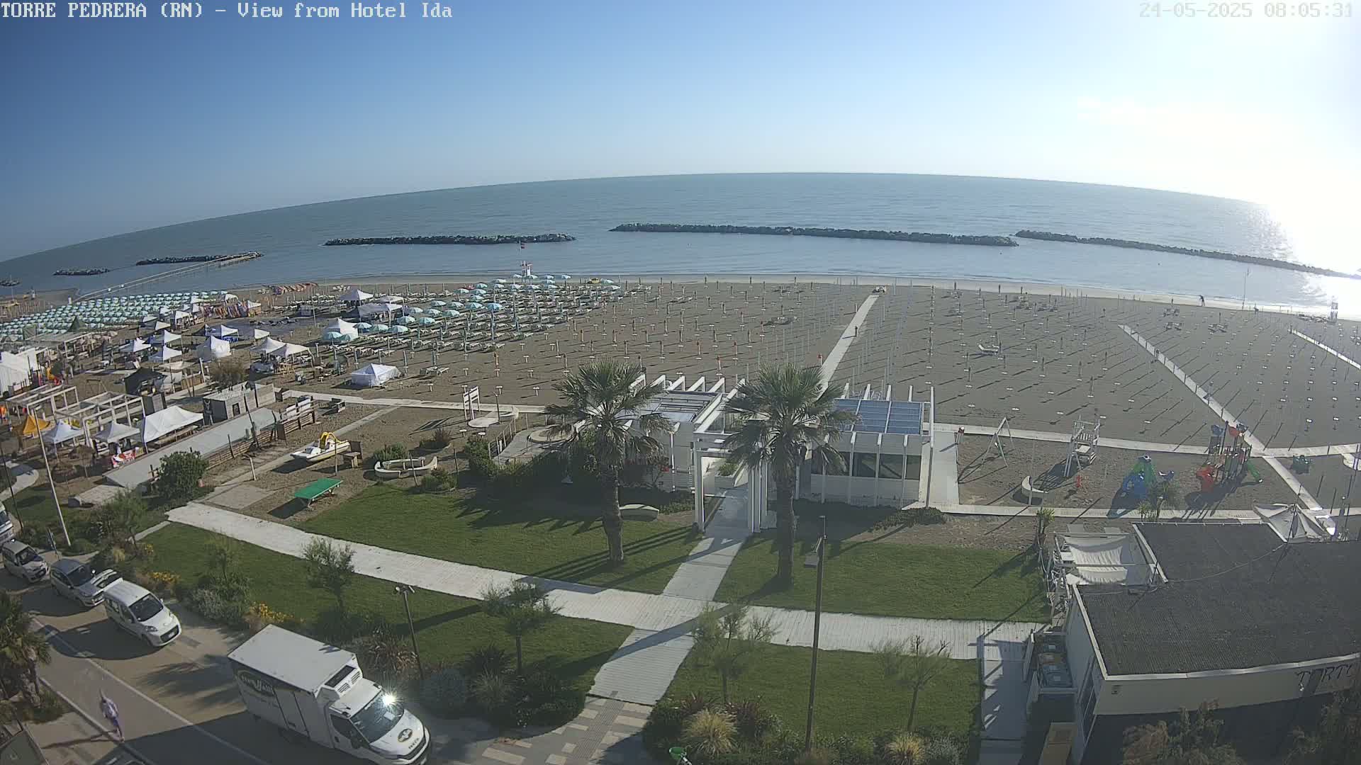 Rimini, Torre Pedrera Beach Live Cam - Emilia-Romagna, Italy