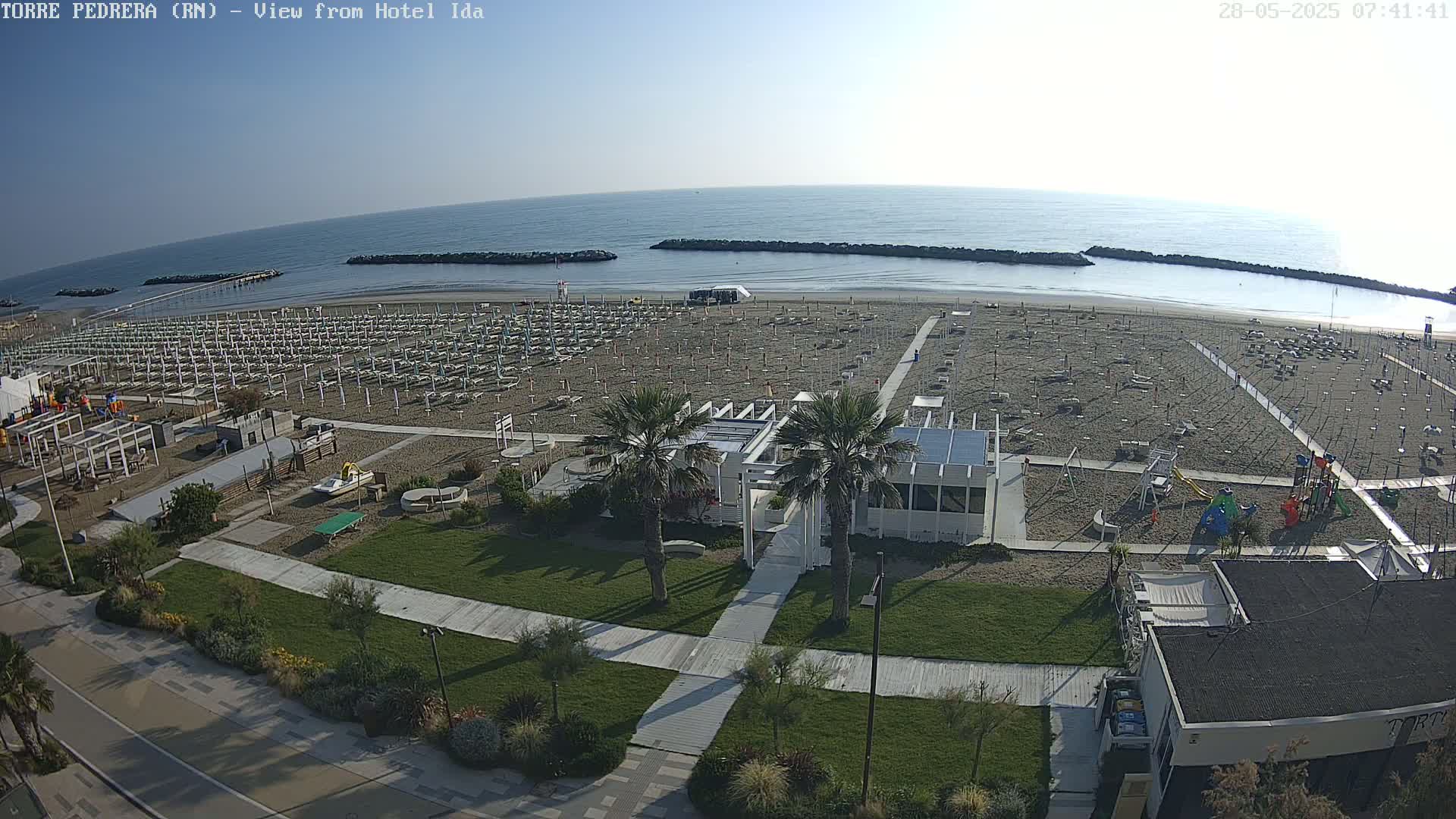 Rimini, Torre Pedrera Beach Live Cam - Emilia-Romagna, Italy