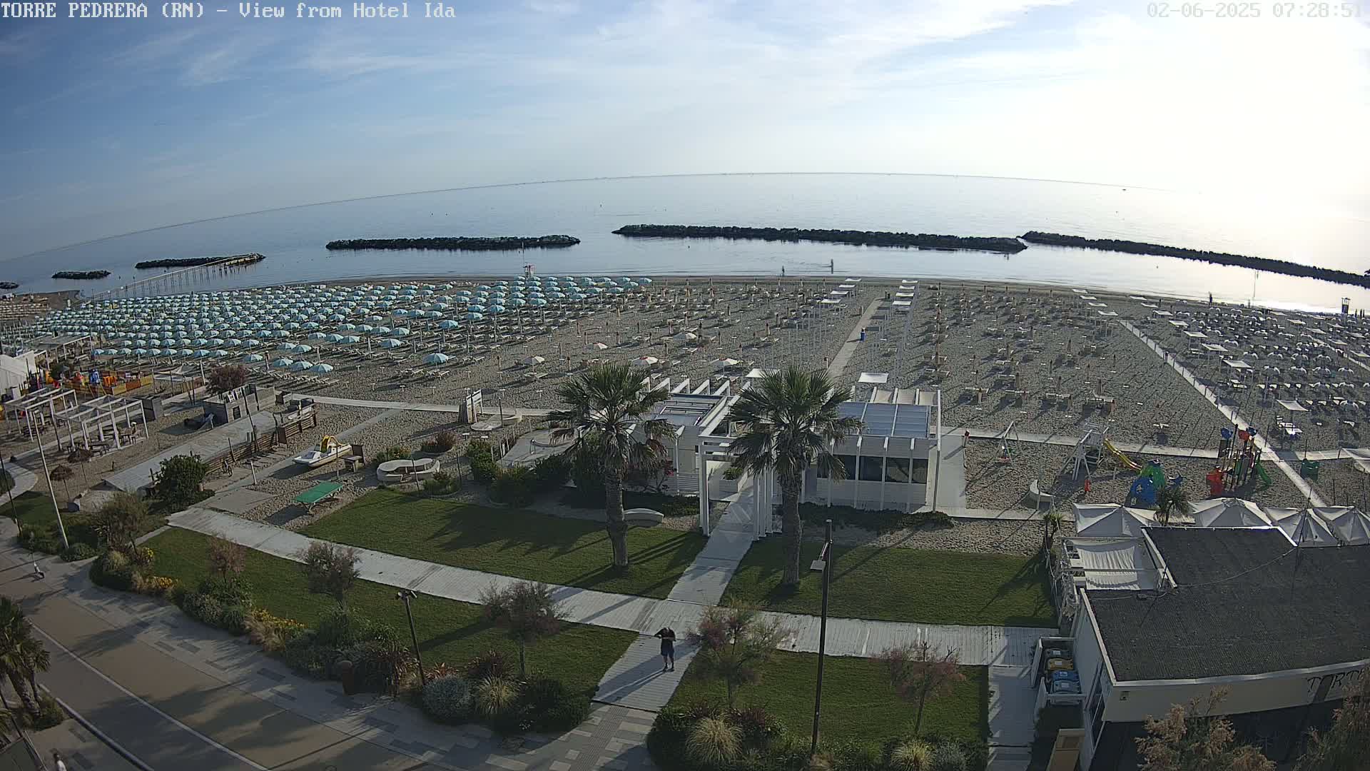 Rimini, Torre Pedrera Beach Live Cam - Emilia-Romagna, Italy