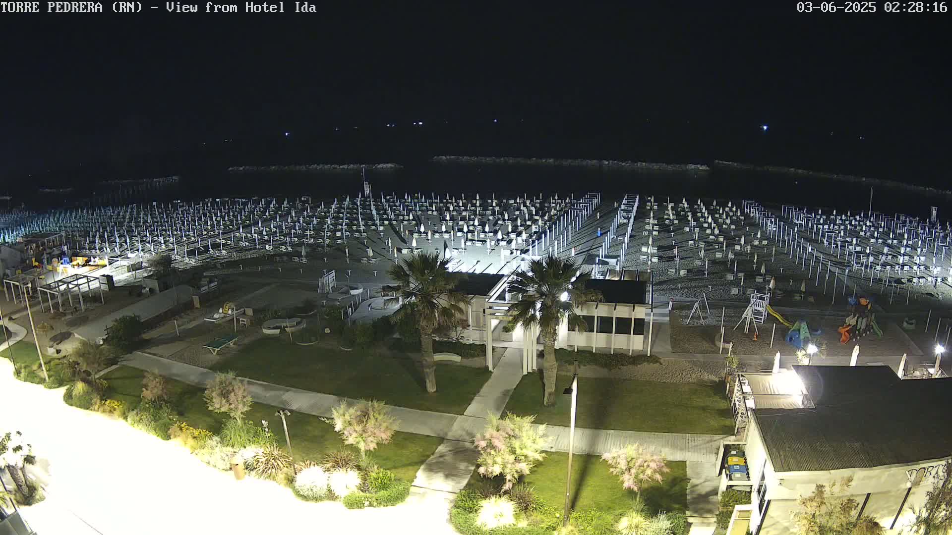 Rimini, Torre Pedrera Beach Live Cam - Emilia-Romagna, Italy