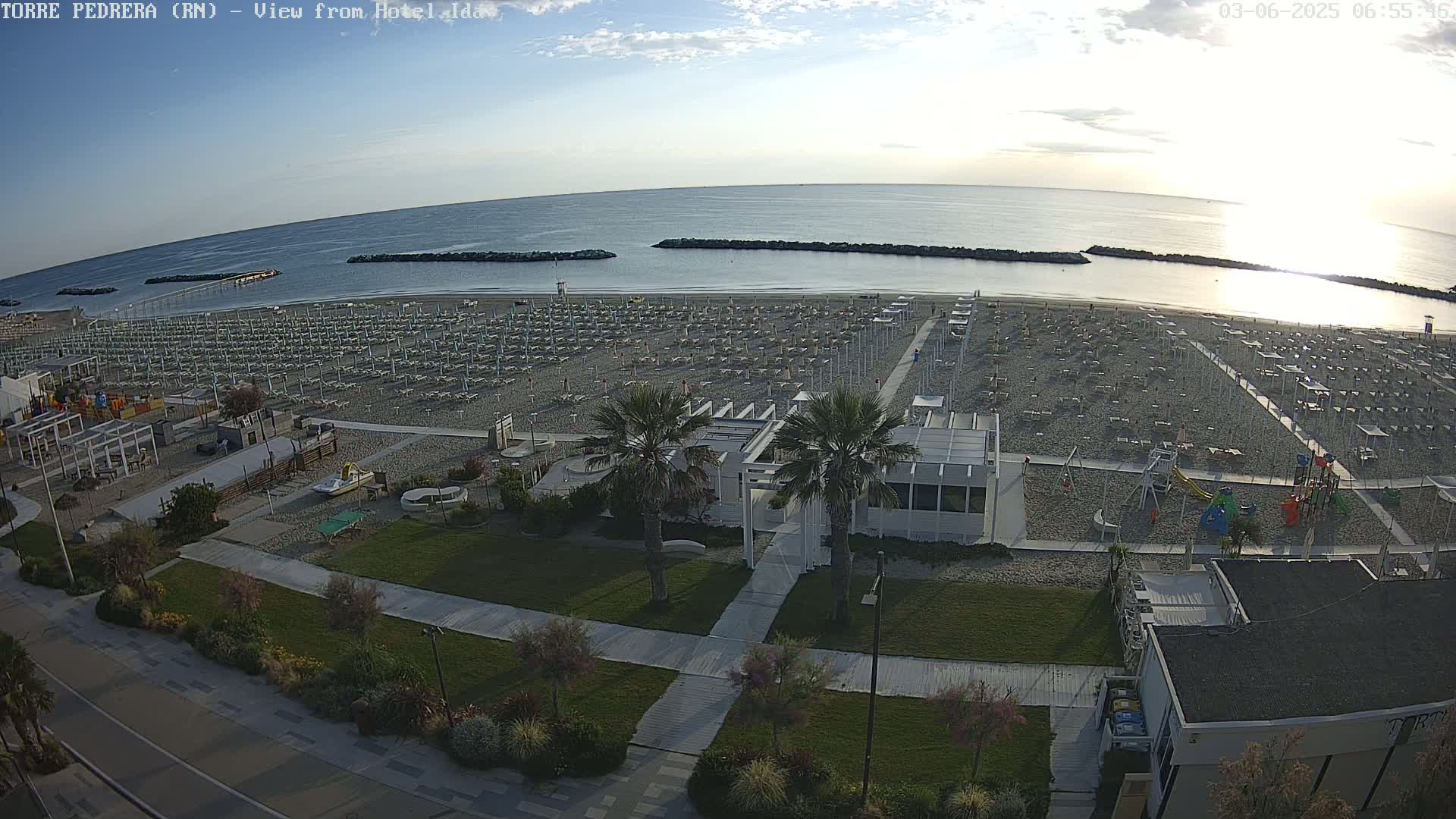 Rimini, Torre Pedrera Beach Live Cam - Emilia-Romagna, Italy