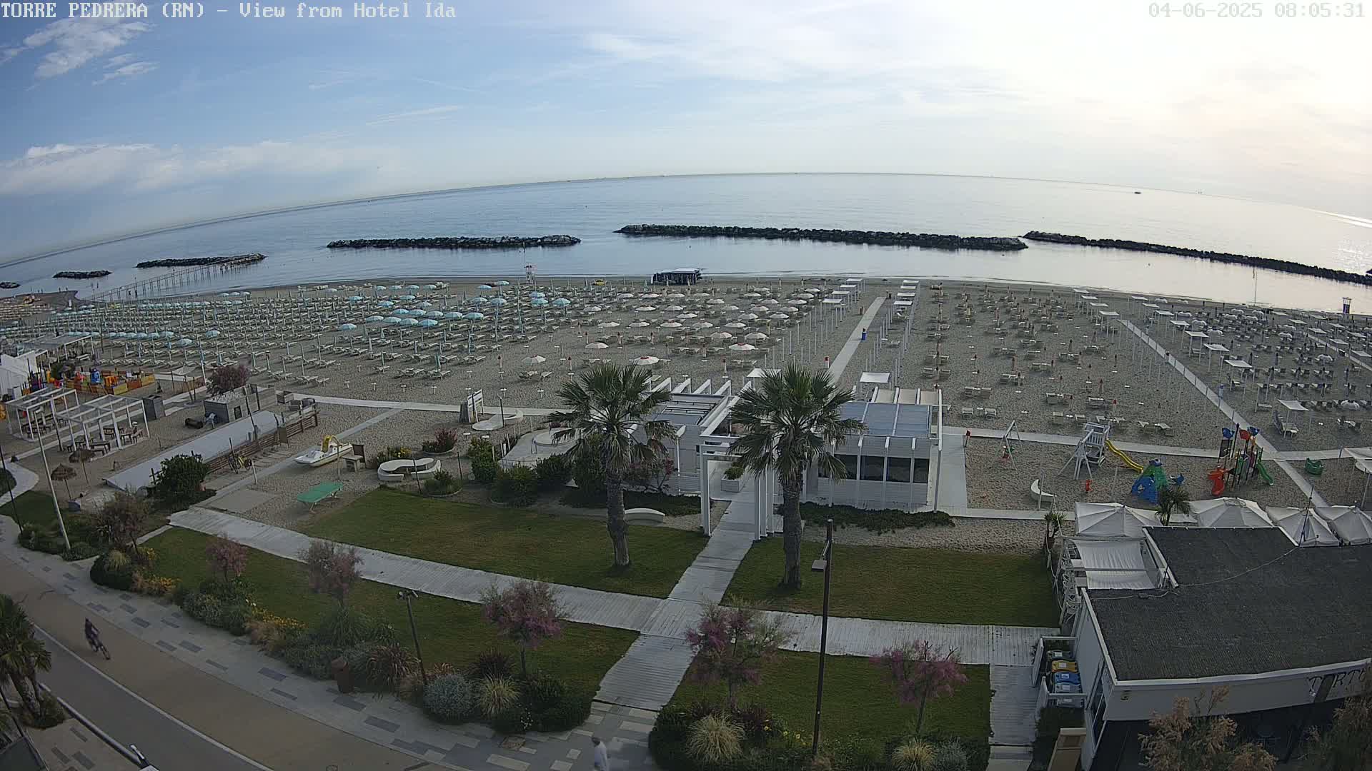 Rimini, Torre Pedrera Beach Live Cam - Emilia-Romagna, Italy