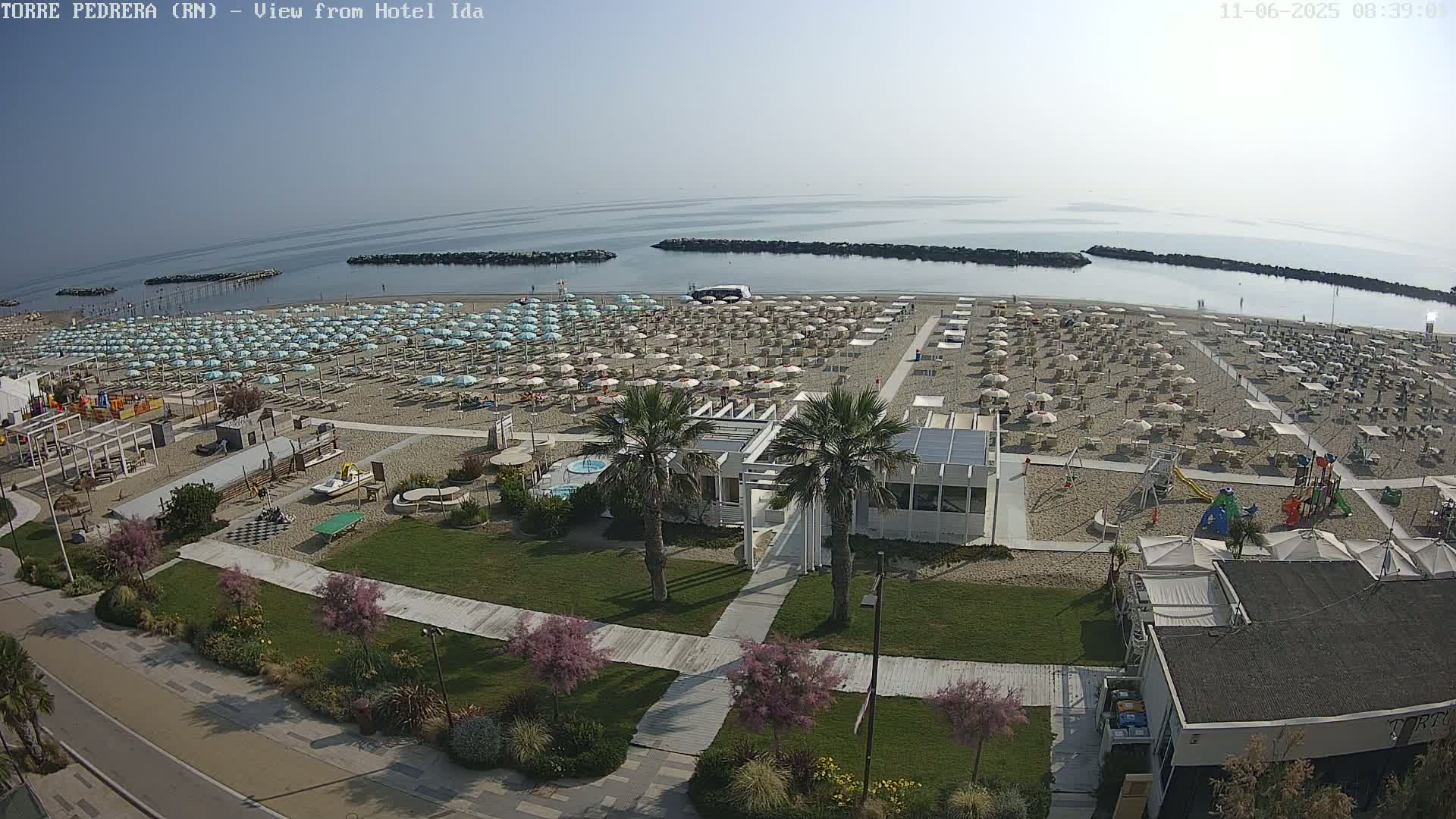 Rimini, Torre Pedrera Beach Live Cam - Emilia-Romagna, Italy