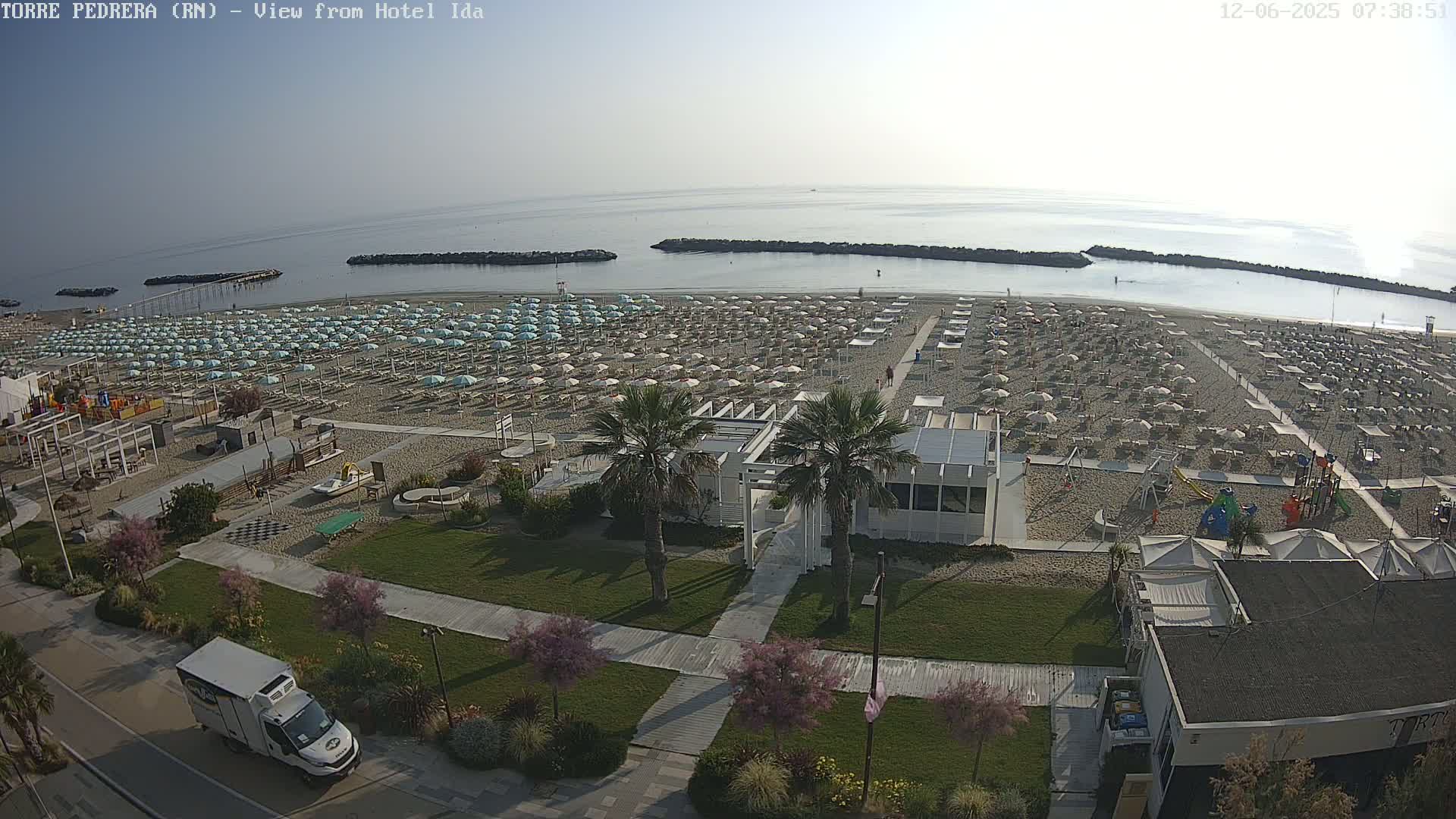 Rimini, Torre Pedrera Beach Live Cam - Emilia-Romagna, Italy