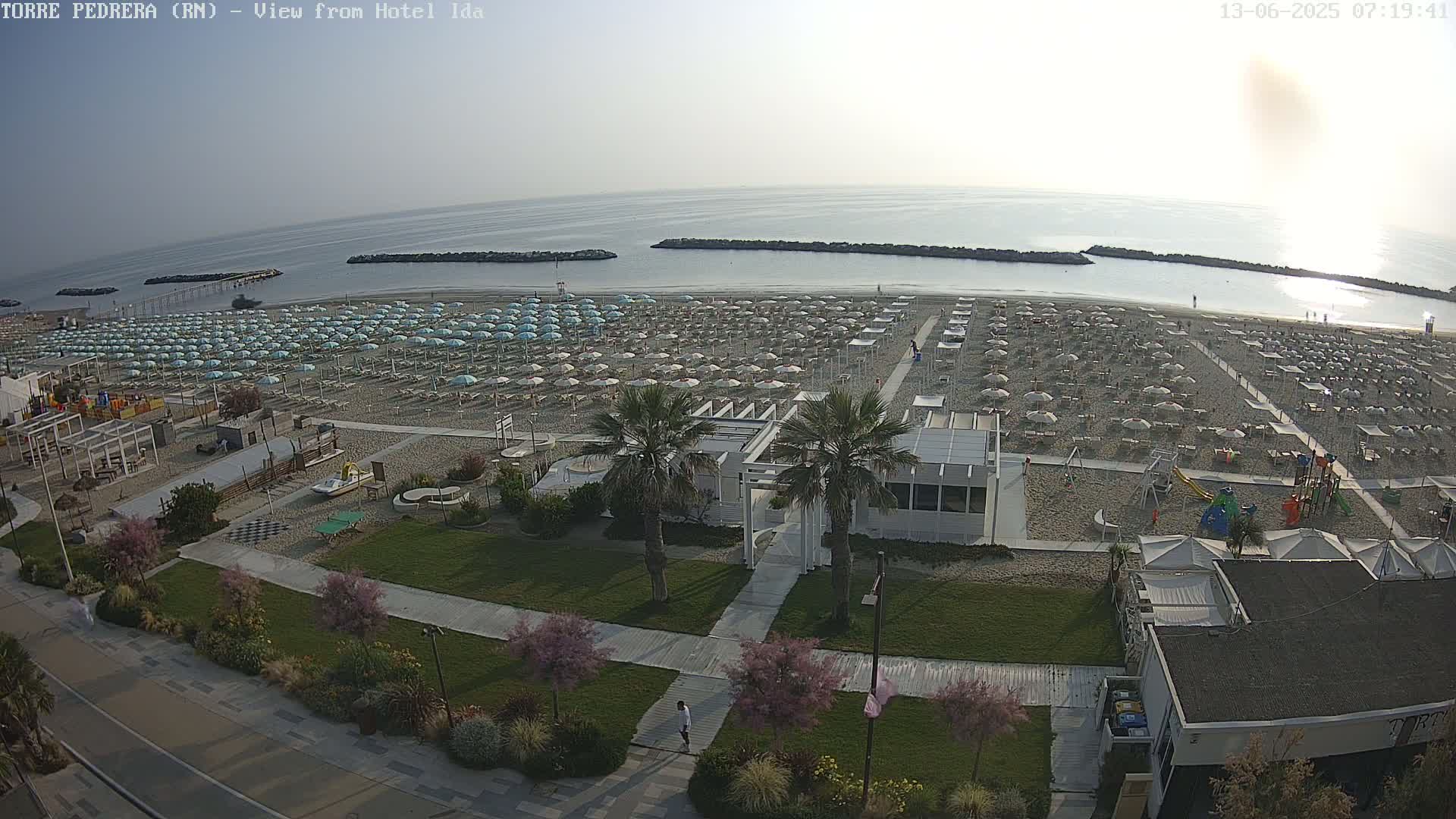 Rimini, Torre Pedrera Beach Live Cam - Emilia-Romagna, Italy