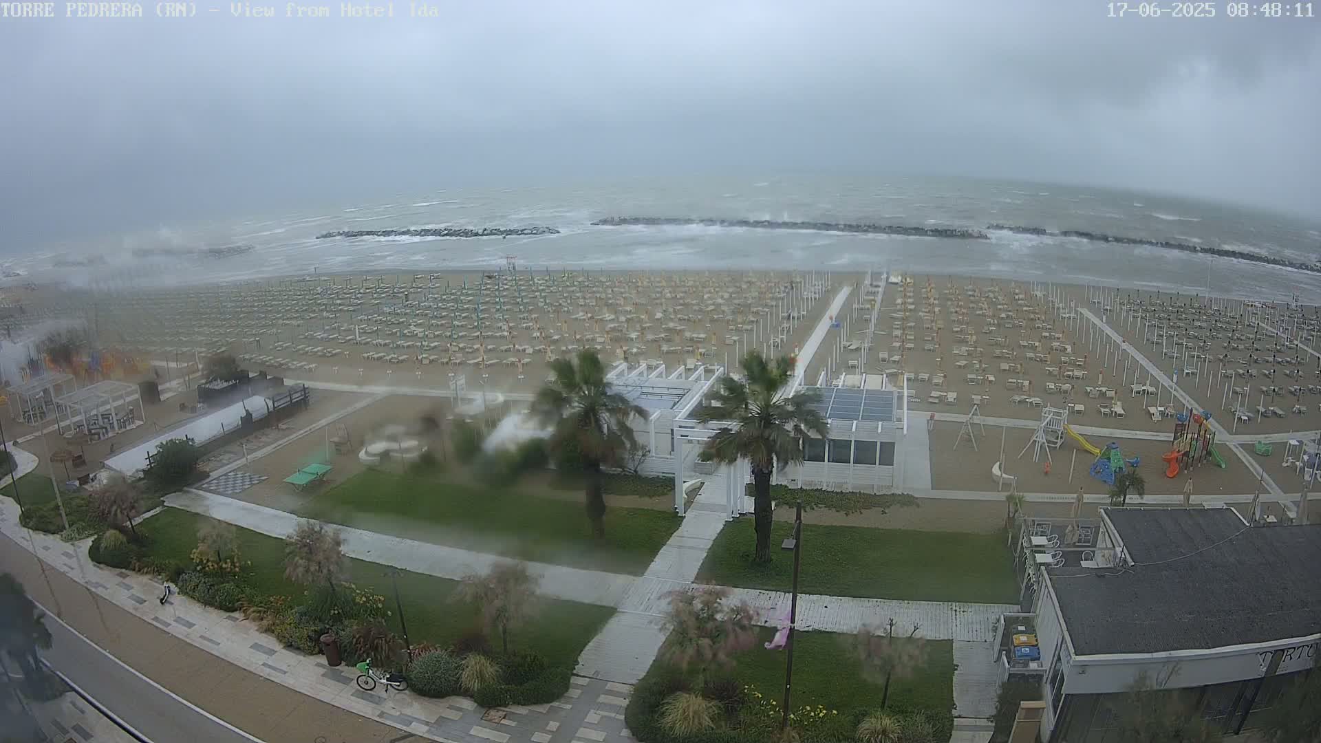 Rimini, Torre Pedrera Beach Live Cam - Emilia-Romagna, Italy