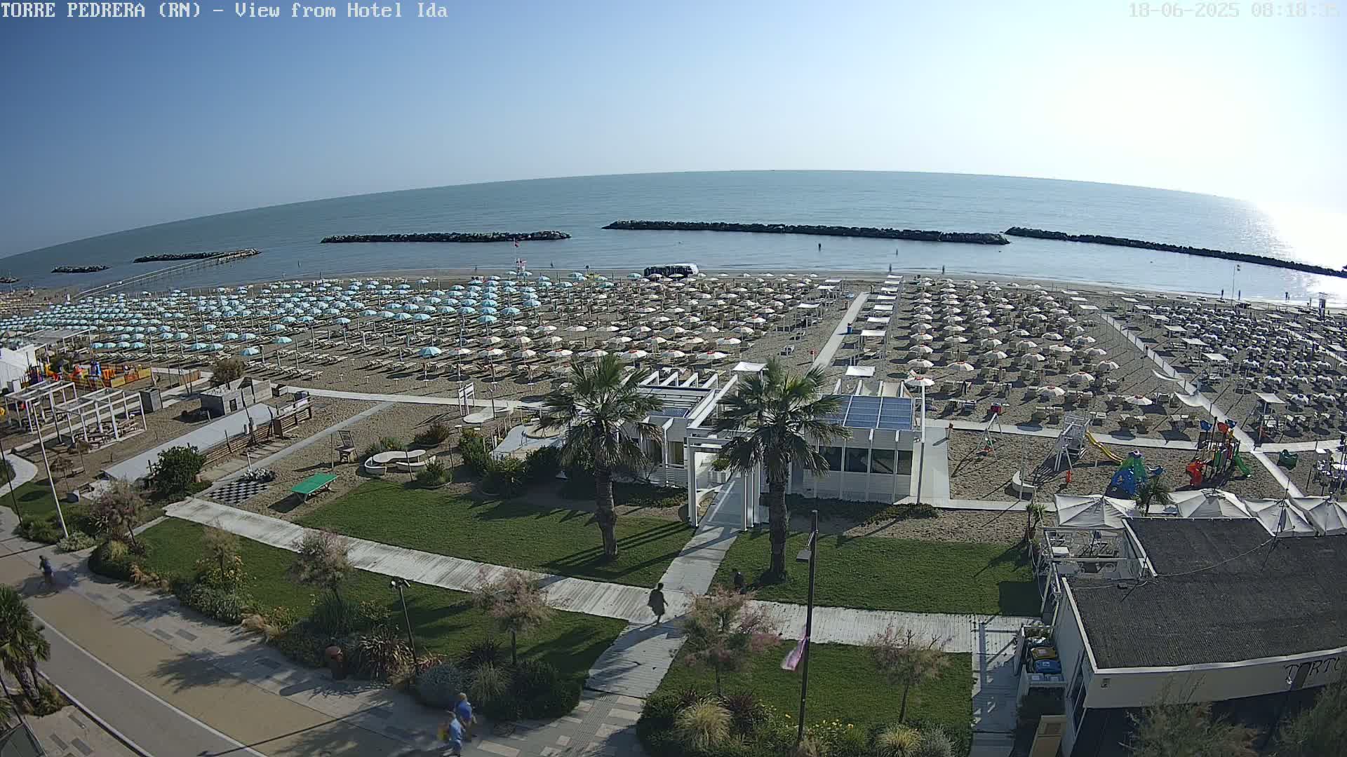 Rimini, Torre Pedrera Beach Live Cam - Emilia-Romagna, Italy