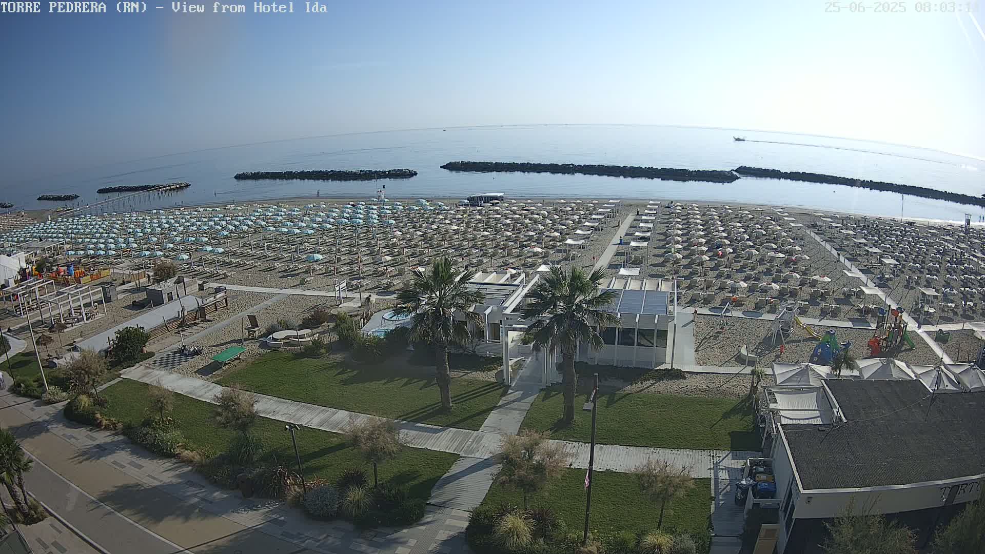 Rimini, Torre Pedrera Beach Live Cam - Emilia-Romagna, Italy