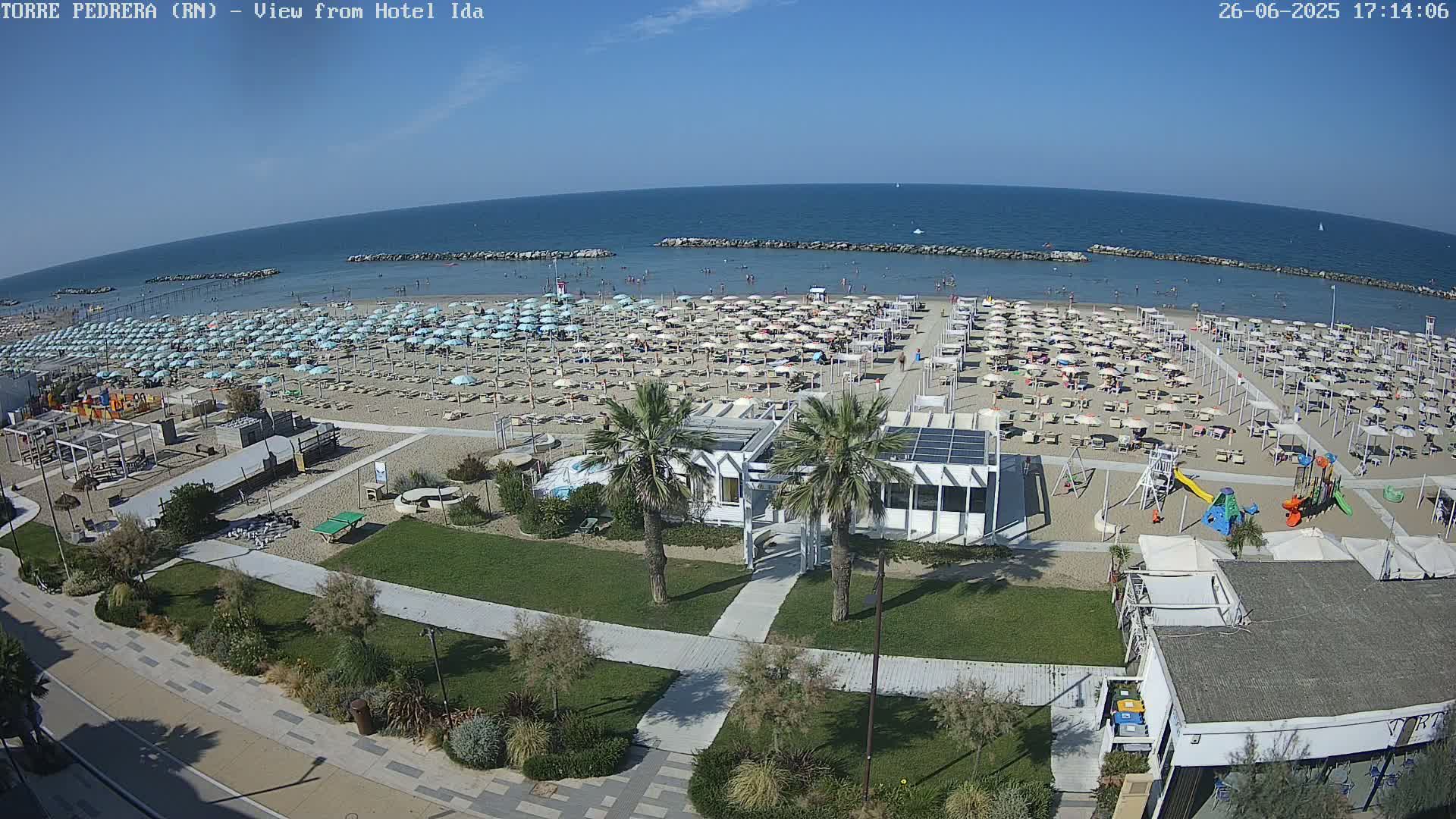Rimini, Torre Pedrera Beach Live Cam - Emilia-Romagna, Italy