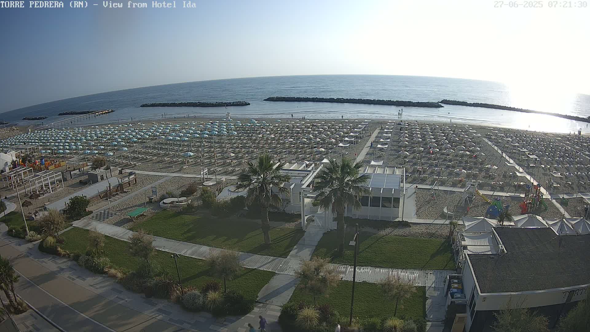 Rimini, Torre Pedrera Beach Live Cam - Emilia-Romagna, Italy