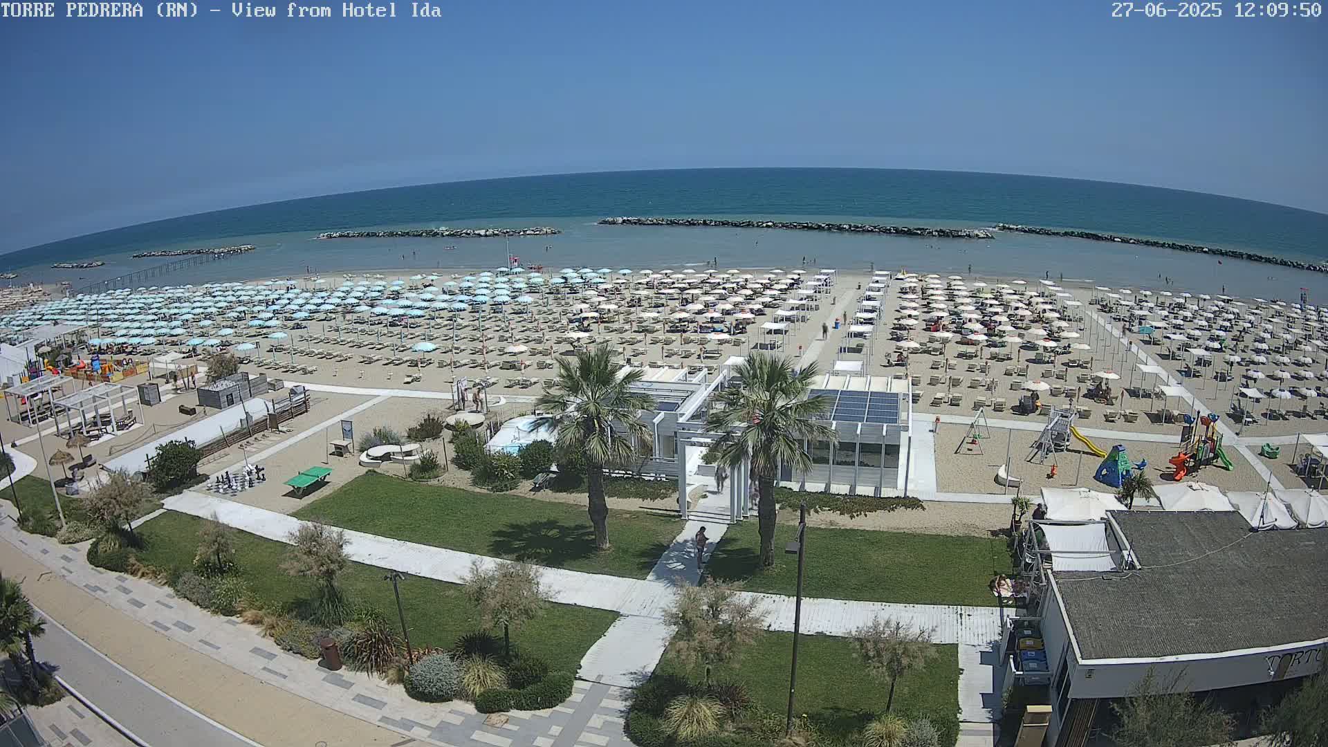 Rimini, Torre Pedrera Beach Live Cam - Emilia-Romagna, Italy
