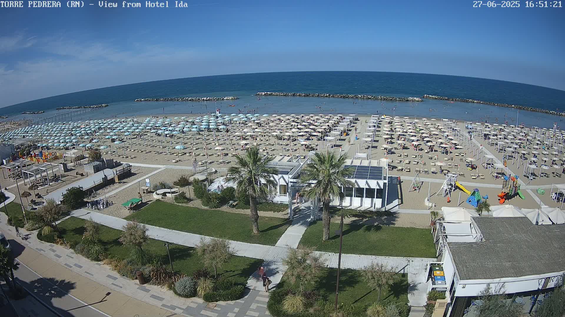 Rimini, Torre Pedrera Beach Live Cam - Emilia-Romagna, Italy
