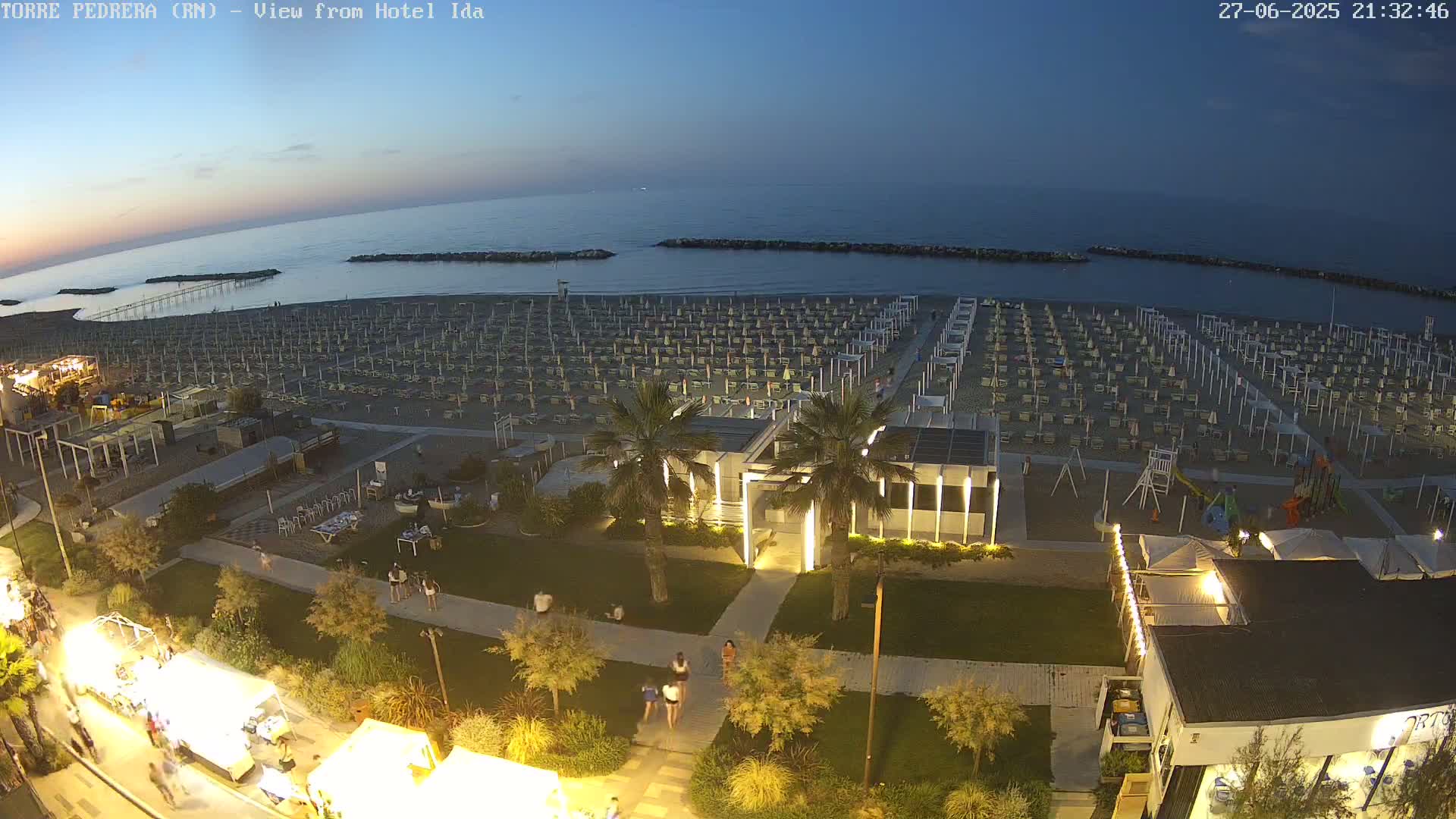 Rimini, Torre Pedrera Beach Live Cam - Emilia-Romagna, Italy