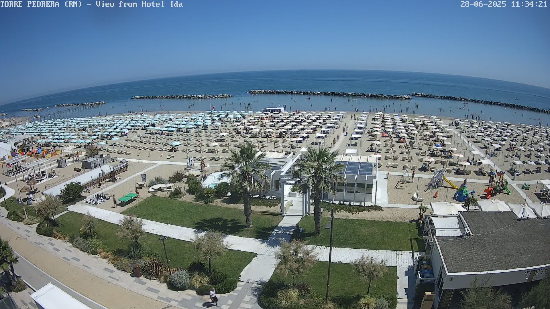 Rimini, Torre Pedrera Beach Live Cam - Emilia-Romagna, Italy