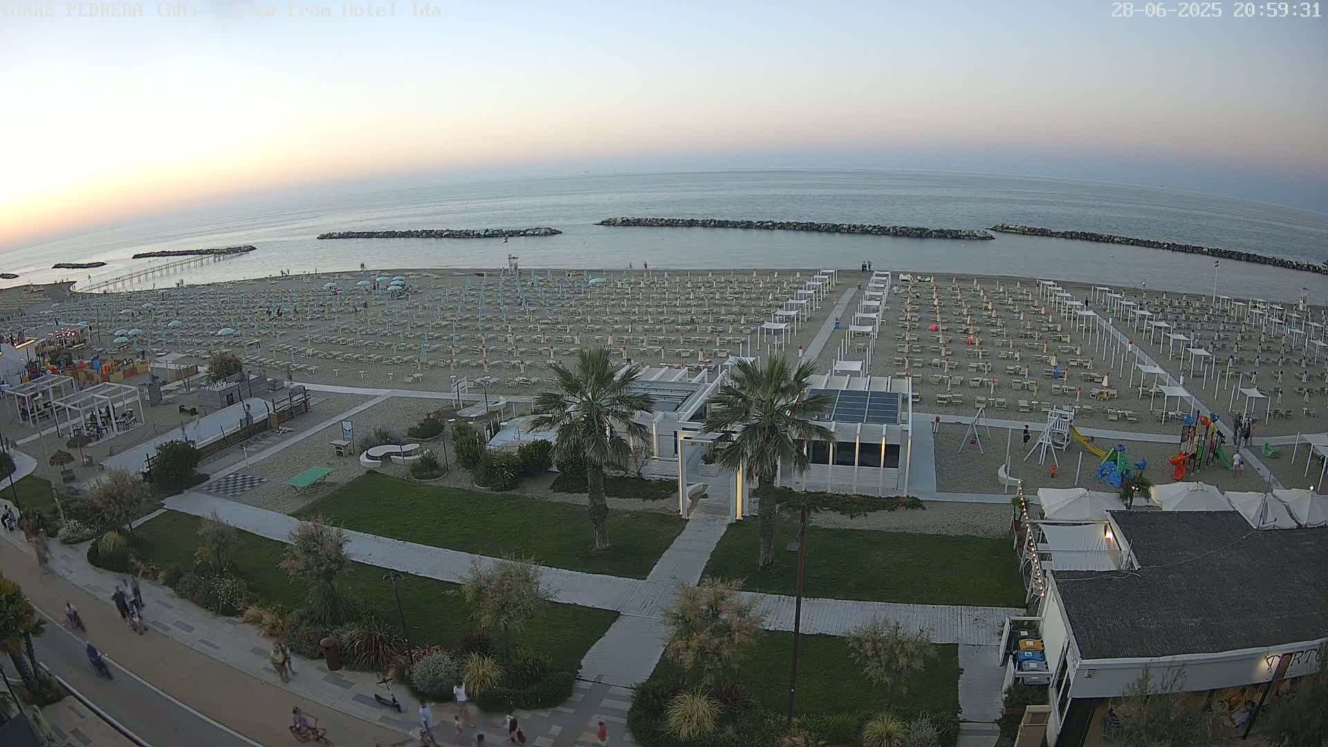Rimini, Torre Pedrera Beach Live Cam - Emilia-Romagna, Italy