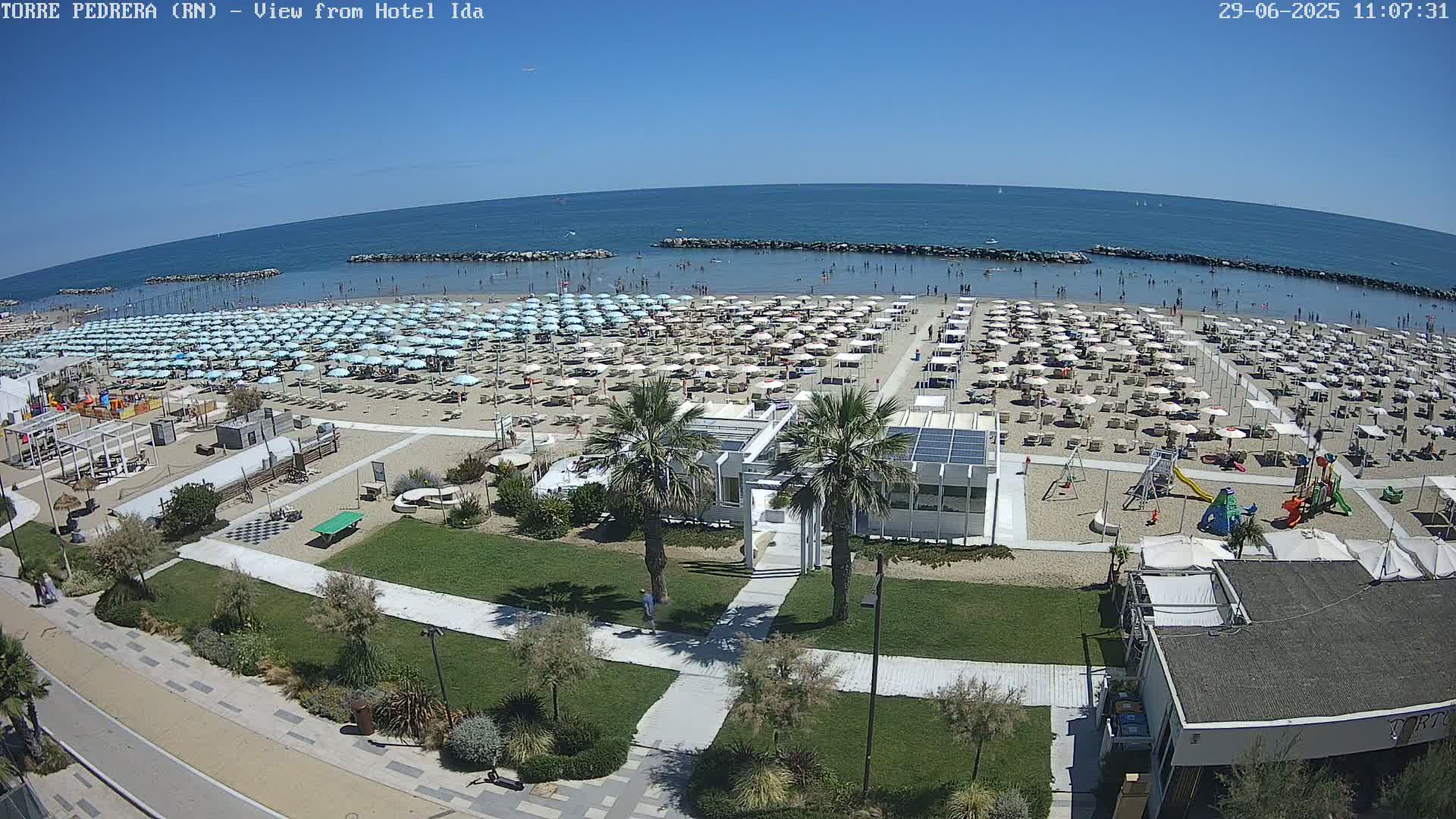 Rimini, Torre Pedrera Beach Live Cam - Emilia-Romagna, Italy