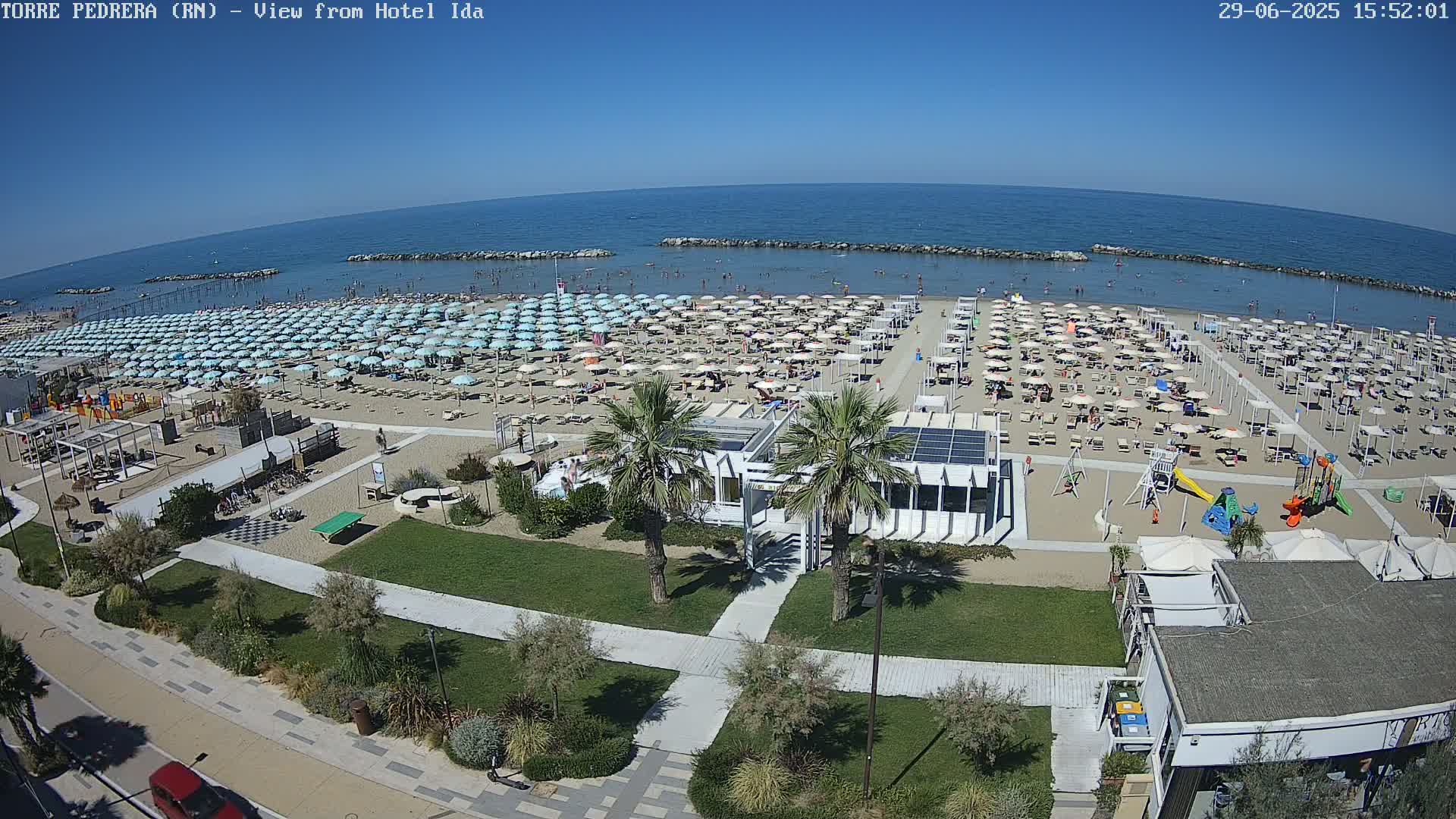 Rimini, Torre Pedrera Beach Live Cam - Emilia-Romagna, Italy