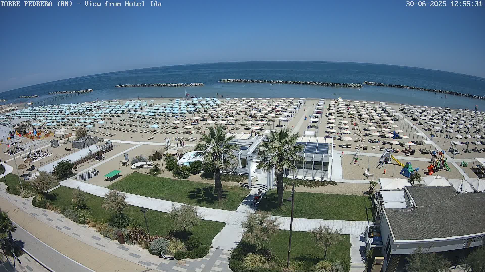 Rimini, Torre Pedrera Beach Live Cam - Emilia-Romagna, Italy