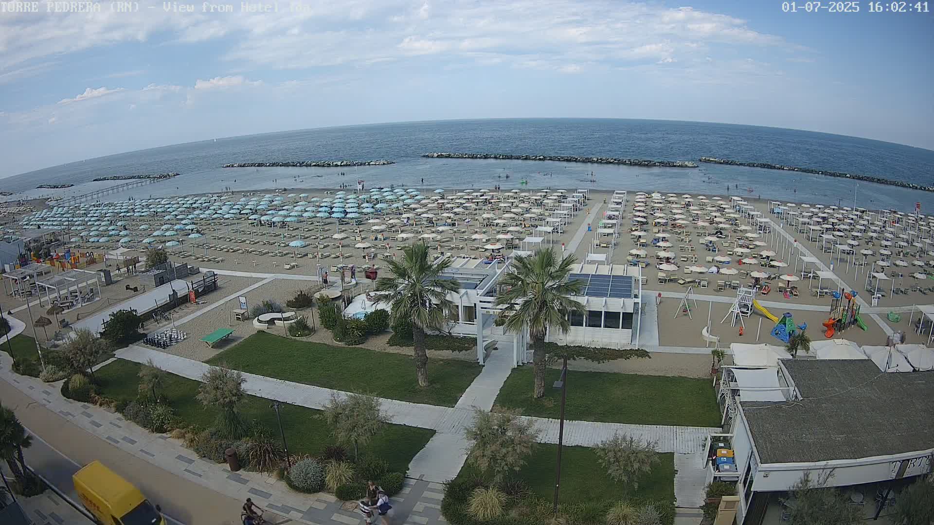 Rimini, Torre Pedrera Beach Live Cam - Emilia-Romagna, Italy