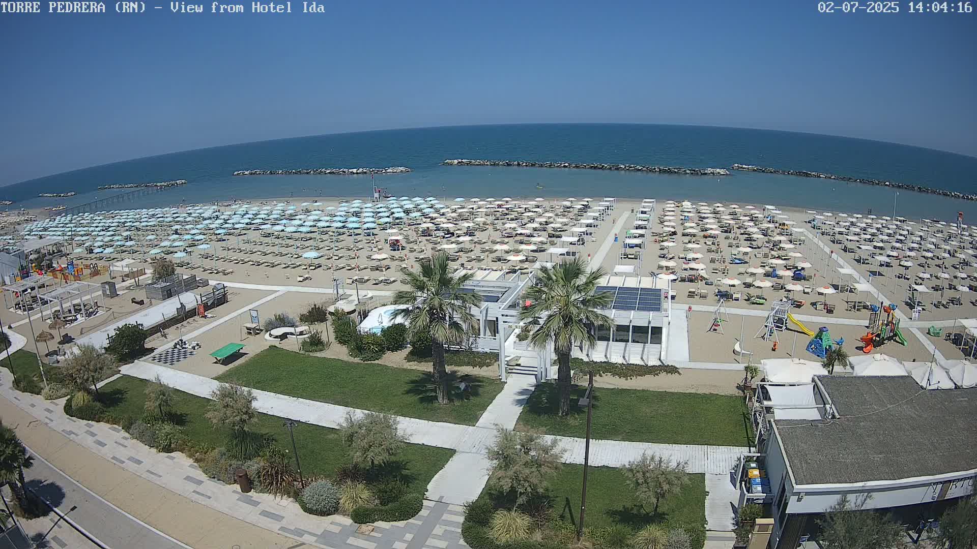 Rimini, Torre Pedrera Beach Live Cam - Emilia-Romagna, Italy