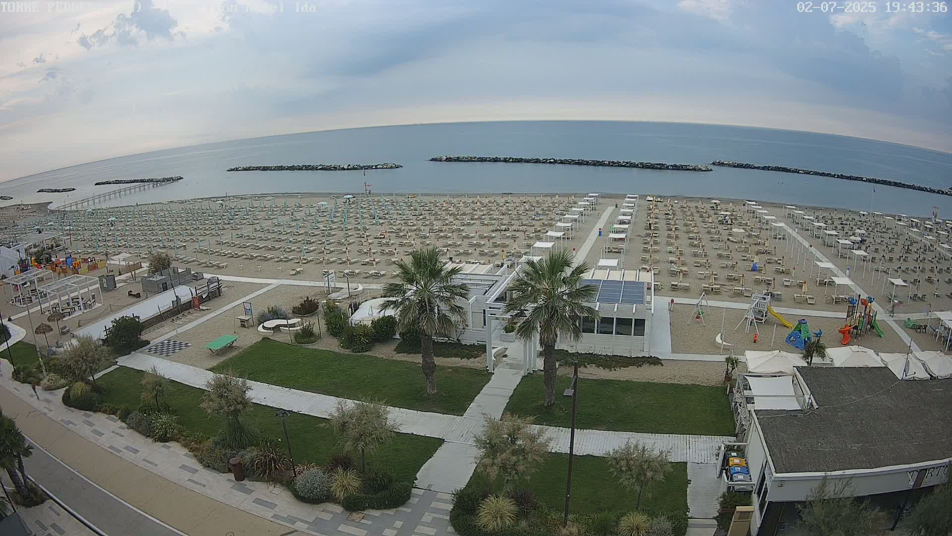 Rimini, Torre Pedrera Beach Live Cam - Emilia-Romagna, Italy
