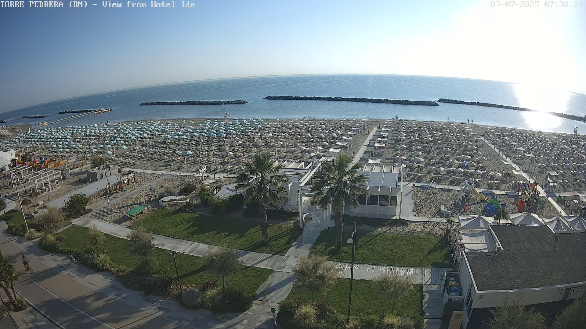 Rimini, Torre Pedrera Beach Live Cam - Emilia-Romagna, Italy